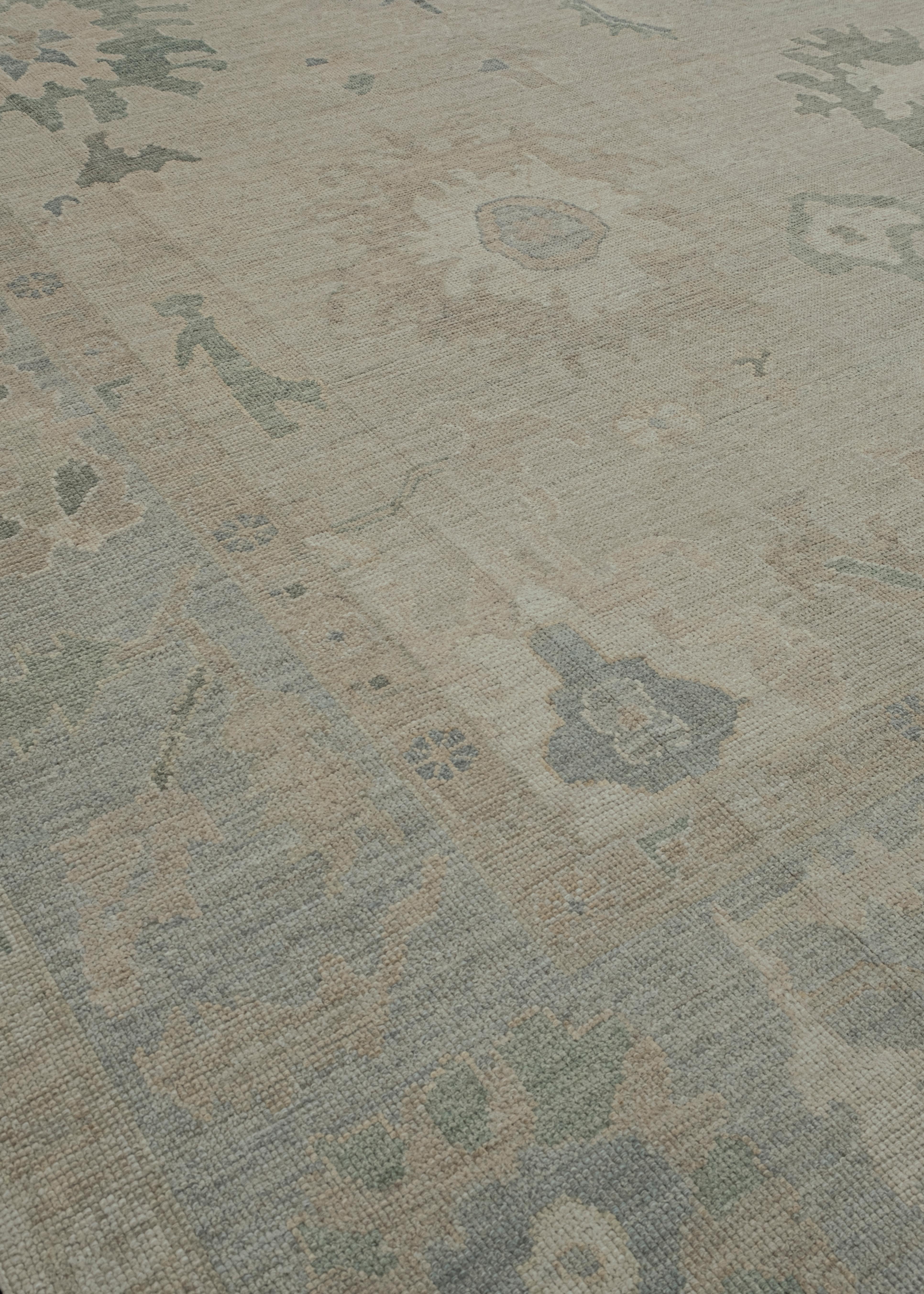 Tappeto Oushak turco orientale fatto a mano 9'8