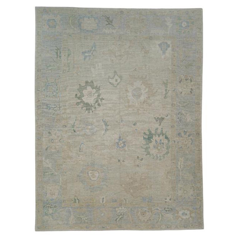 Türkischer Oushak-Teppich Orientalisch Handgefertigt 9
8" x 12
9" #11546