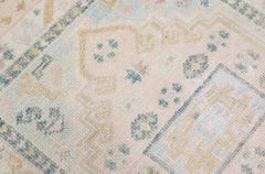 Turkish Oushak Rug Peach, Sage & Ivory Handwoven Wool Rug 2'11" x 7'3"