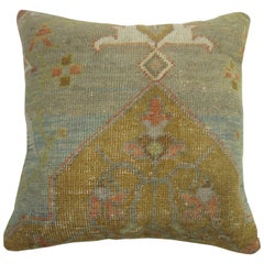 Turkish Oushak Rug Pillow