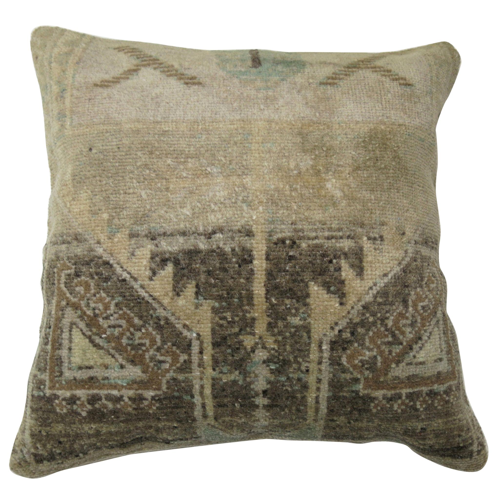 Turkish Oushak Rug Pillow