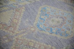 Turkish Oushak Rug Purple Medallion Handwoven Wool Rug 2'10" x 6'1"