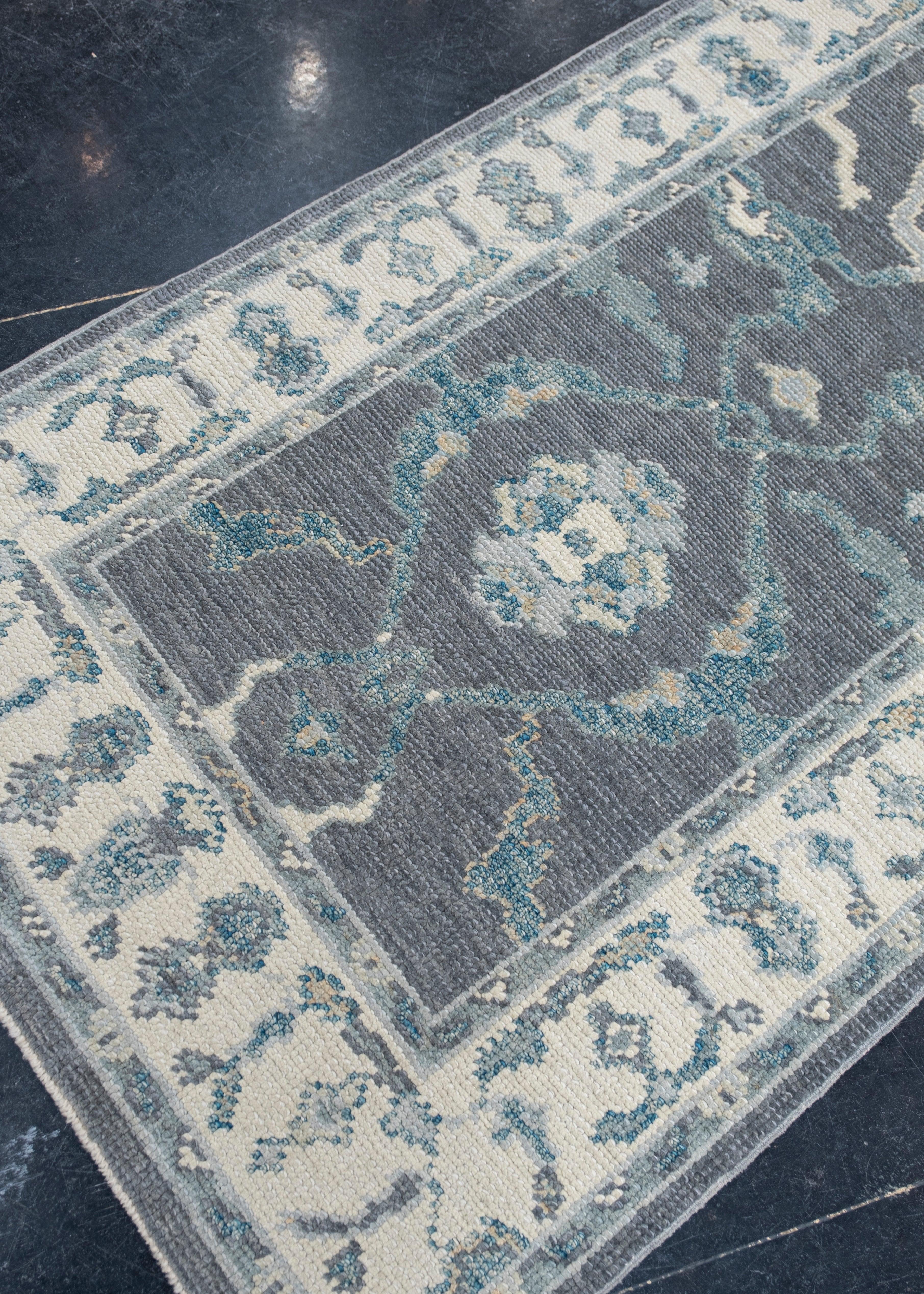 Contemporary Turkish Oushak Rug Runner 2'10