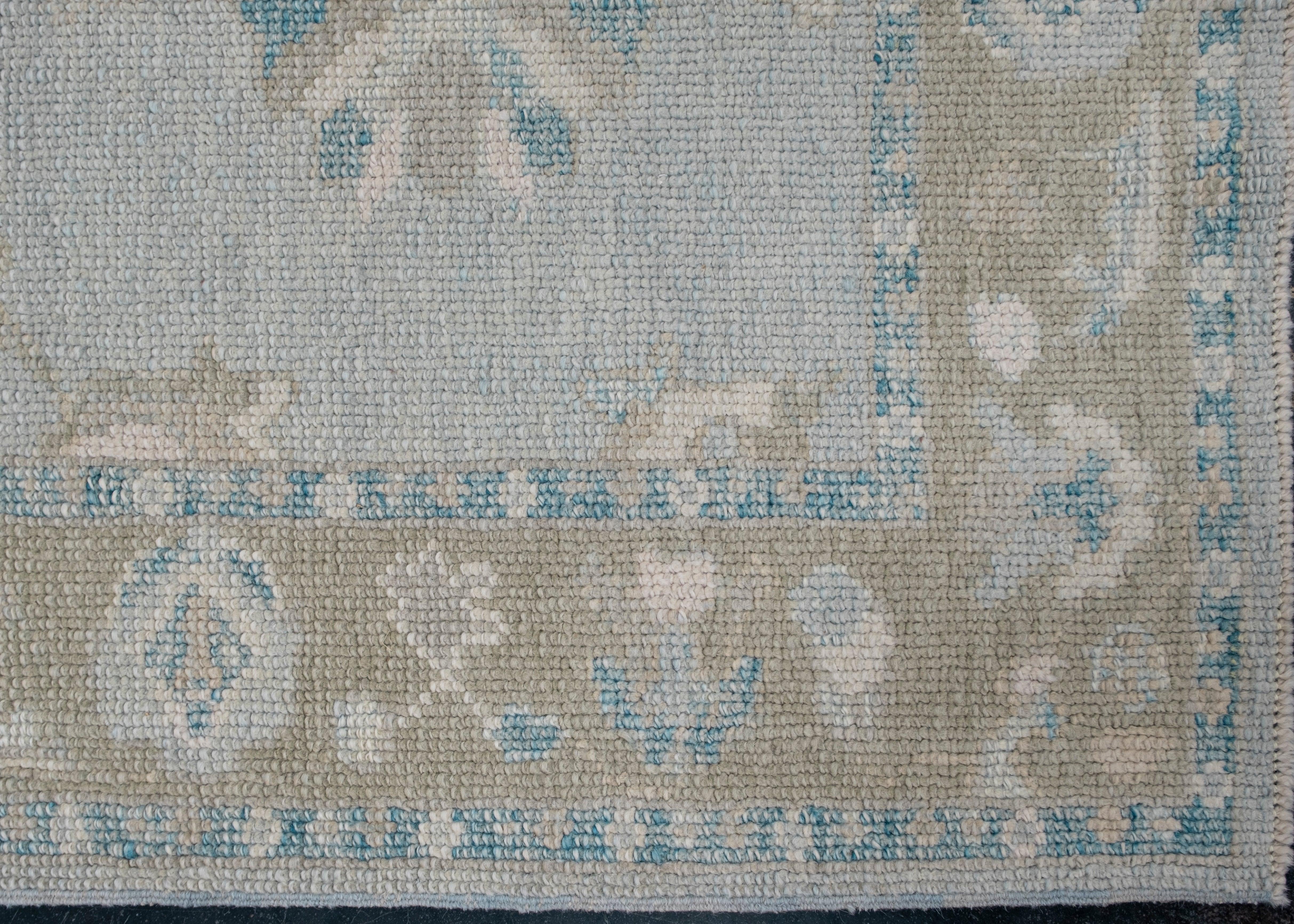 Oushak Rug Oriental Hand Knotted Turkish Oushak 2'9