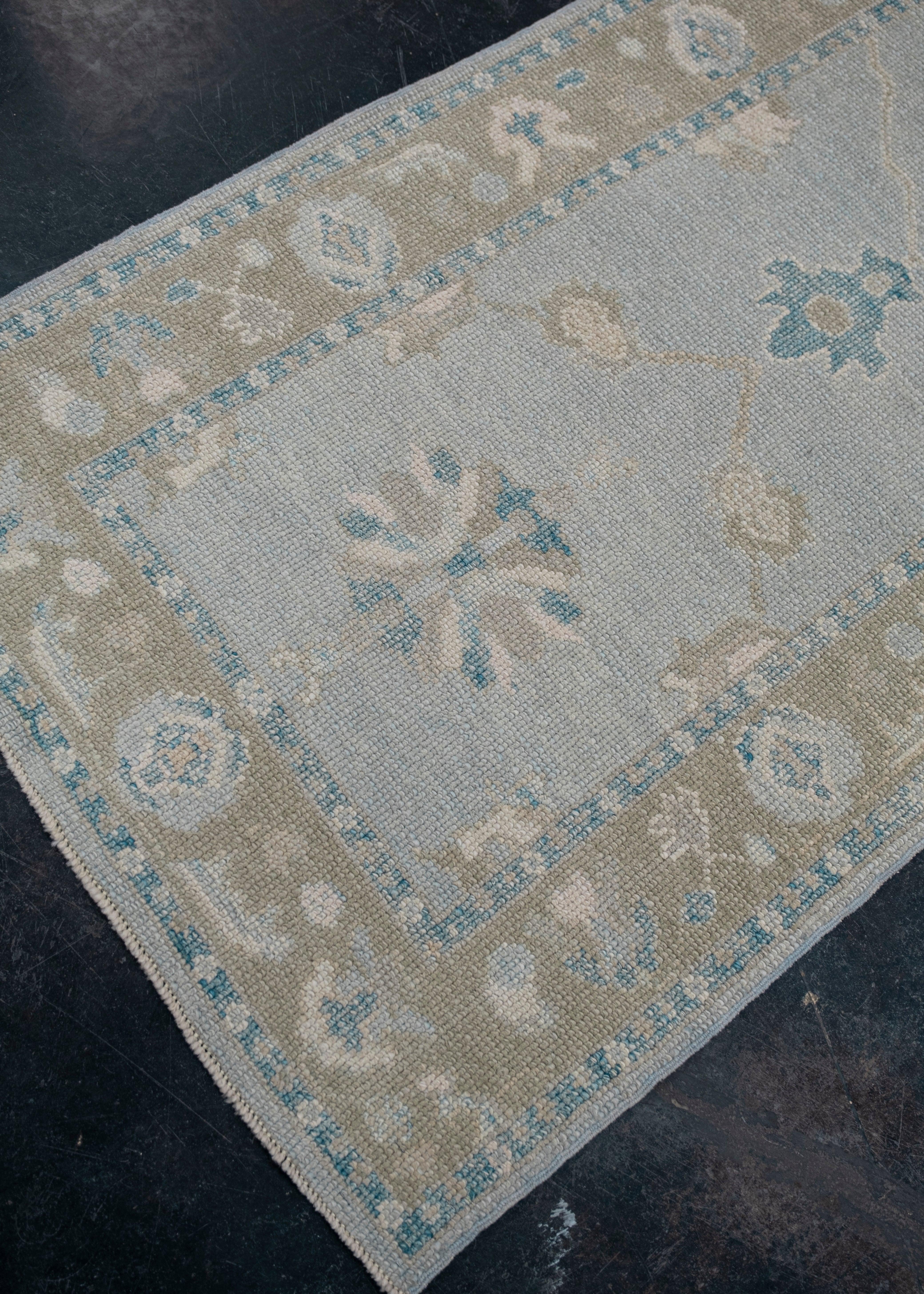 Türkischer Oushak-Teppich-Läufer 2'11
