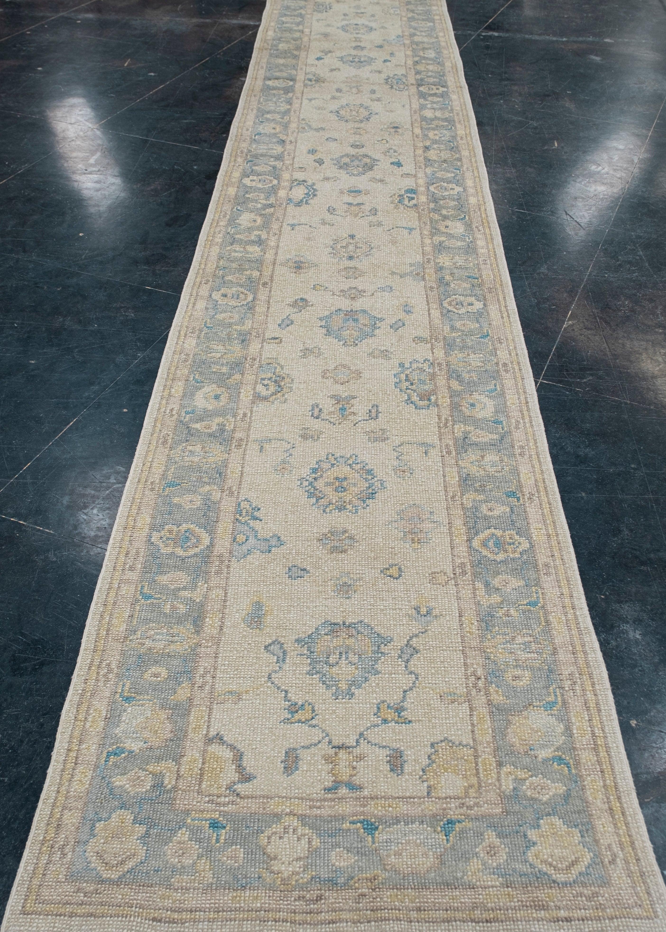 Turco Tappeto Oushak turco Runner 2'11