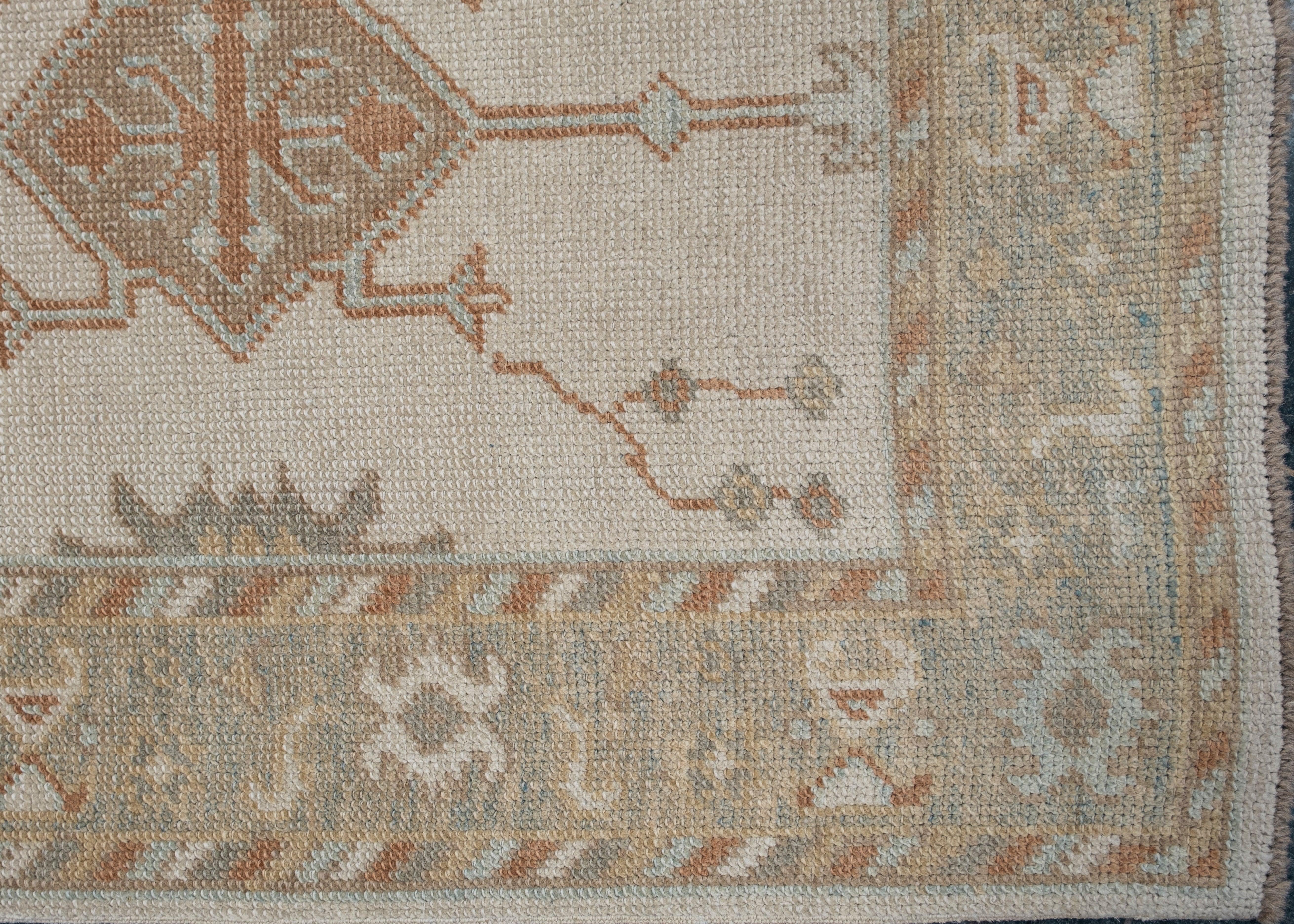 Oushak Rug Oriental Hand Knotted Turkish Oushak 10'2