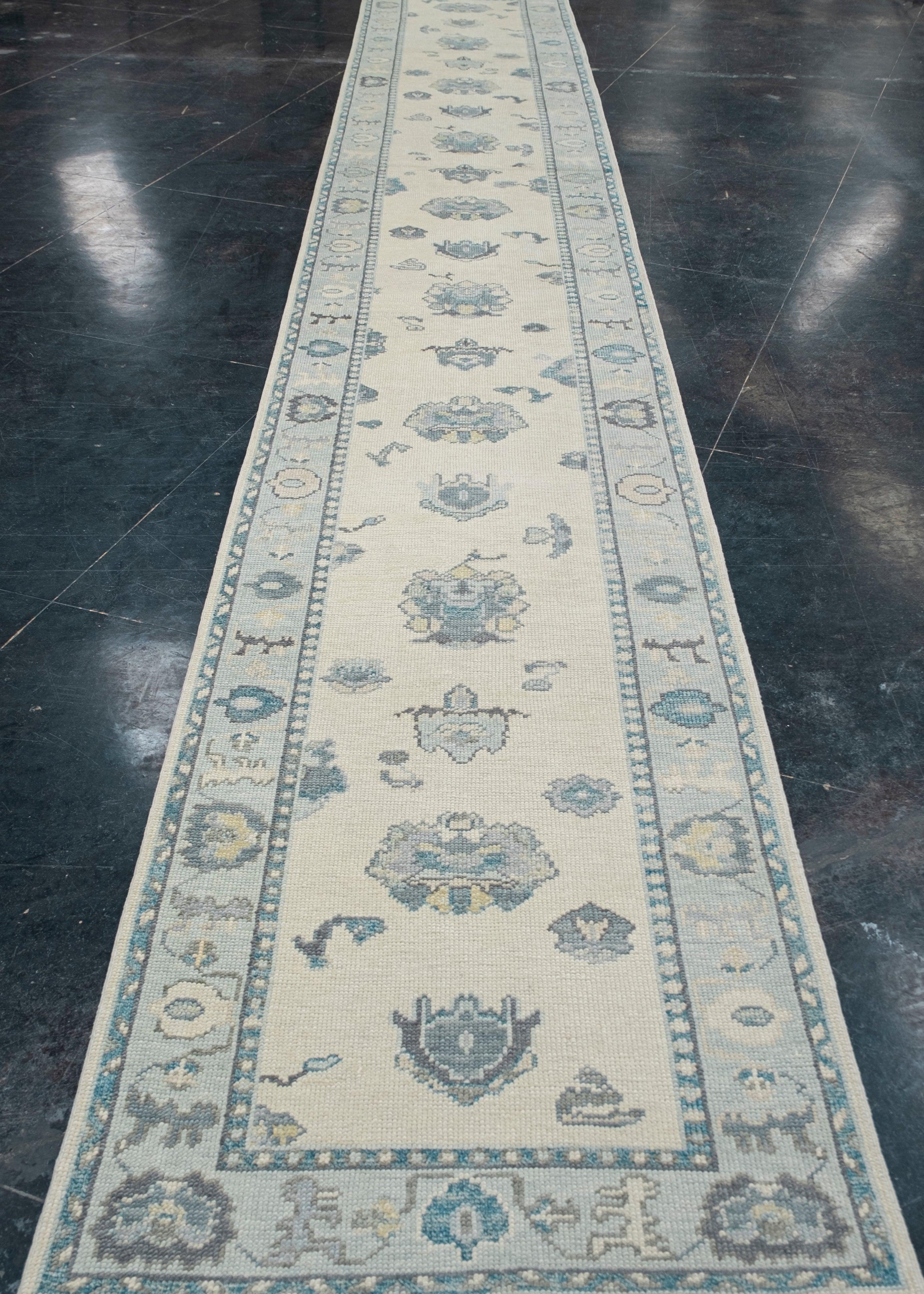Turco Tappeto Oushak turco Runner 2'11