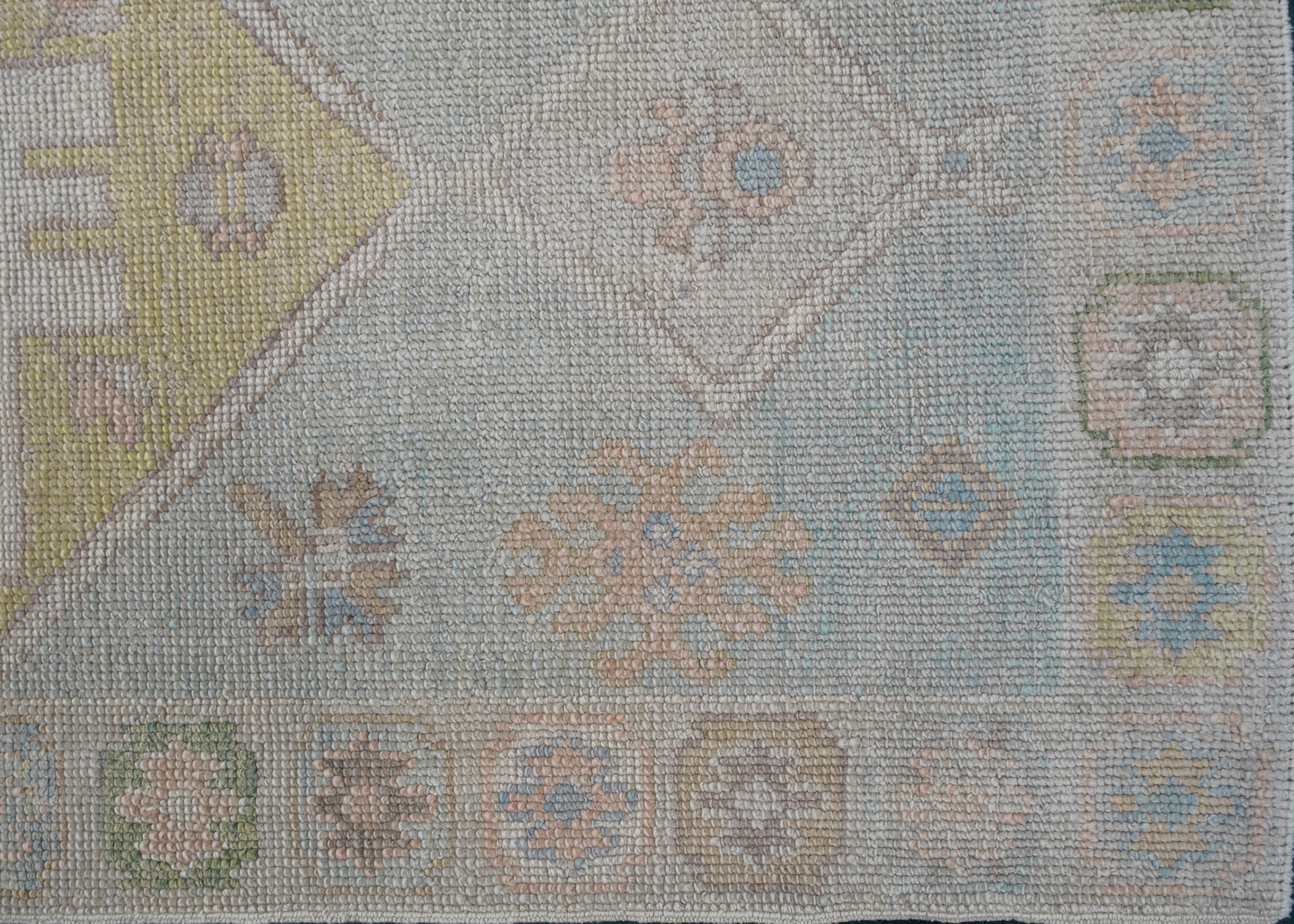 Oushak Rug Oriental Hand Knotted Turkish Oushak 3'2