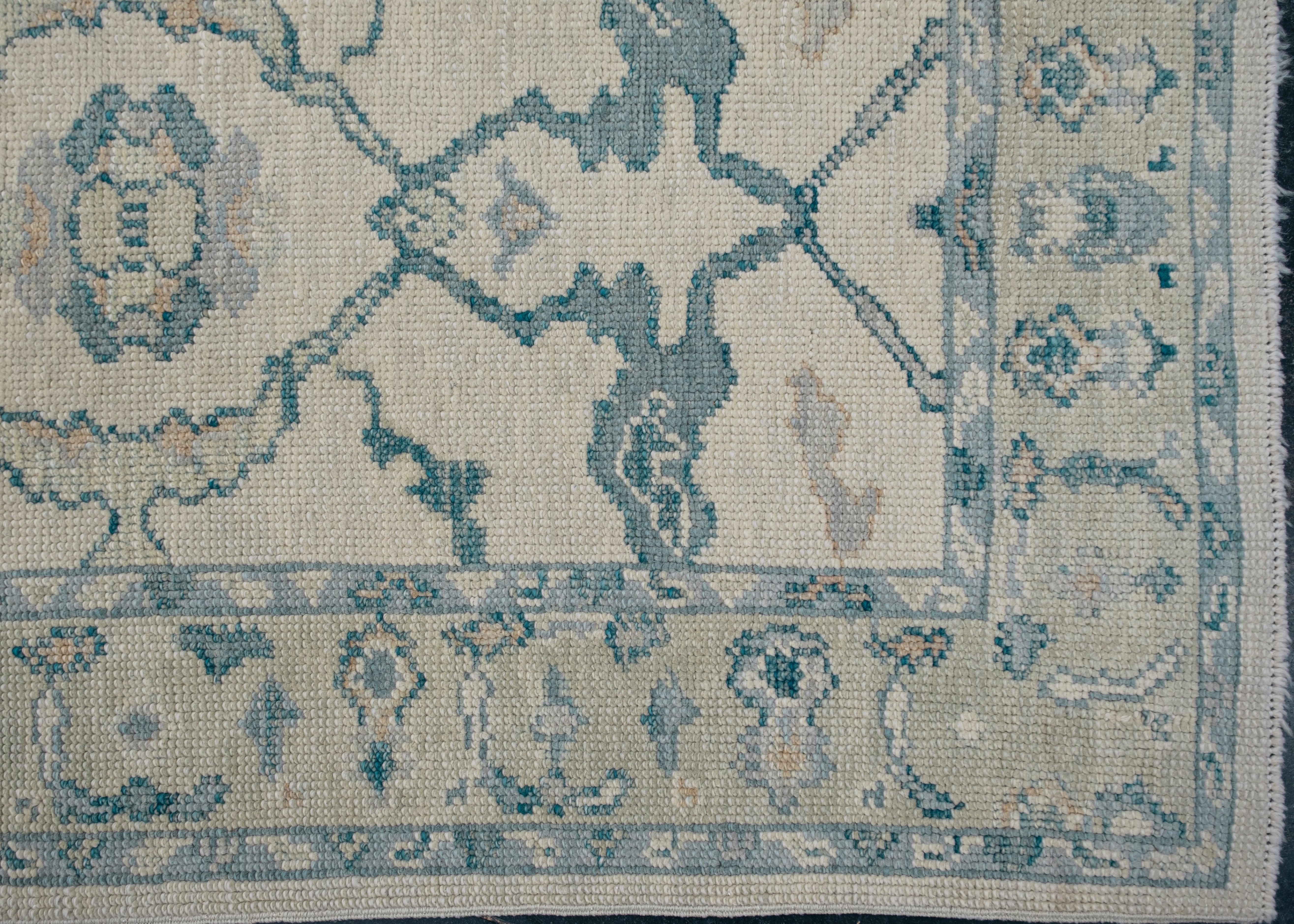 Oushak Rugs Oriental Hand Knotted Turkish Oushak 2'7