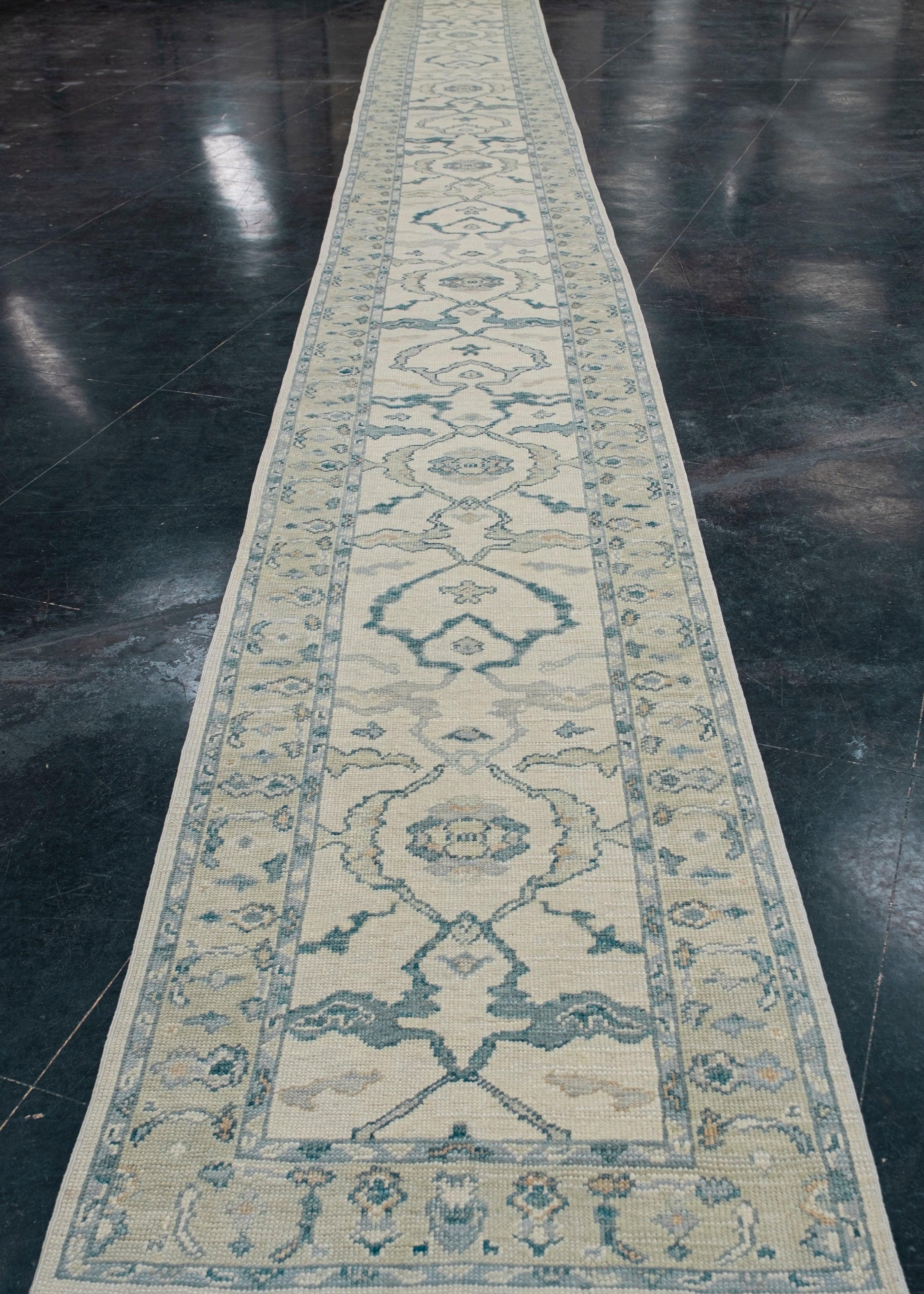 Turco Tappeto Oushak turco Runner 2'11