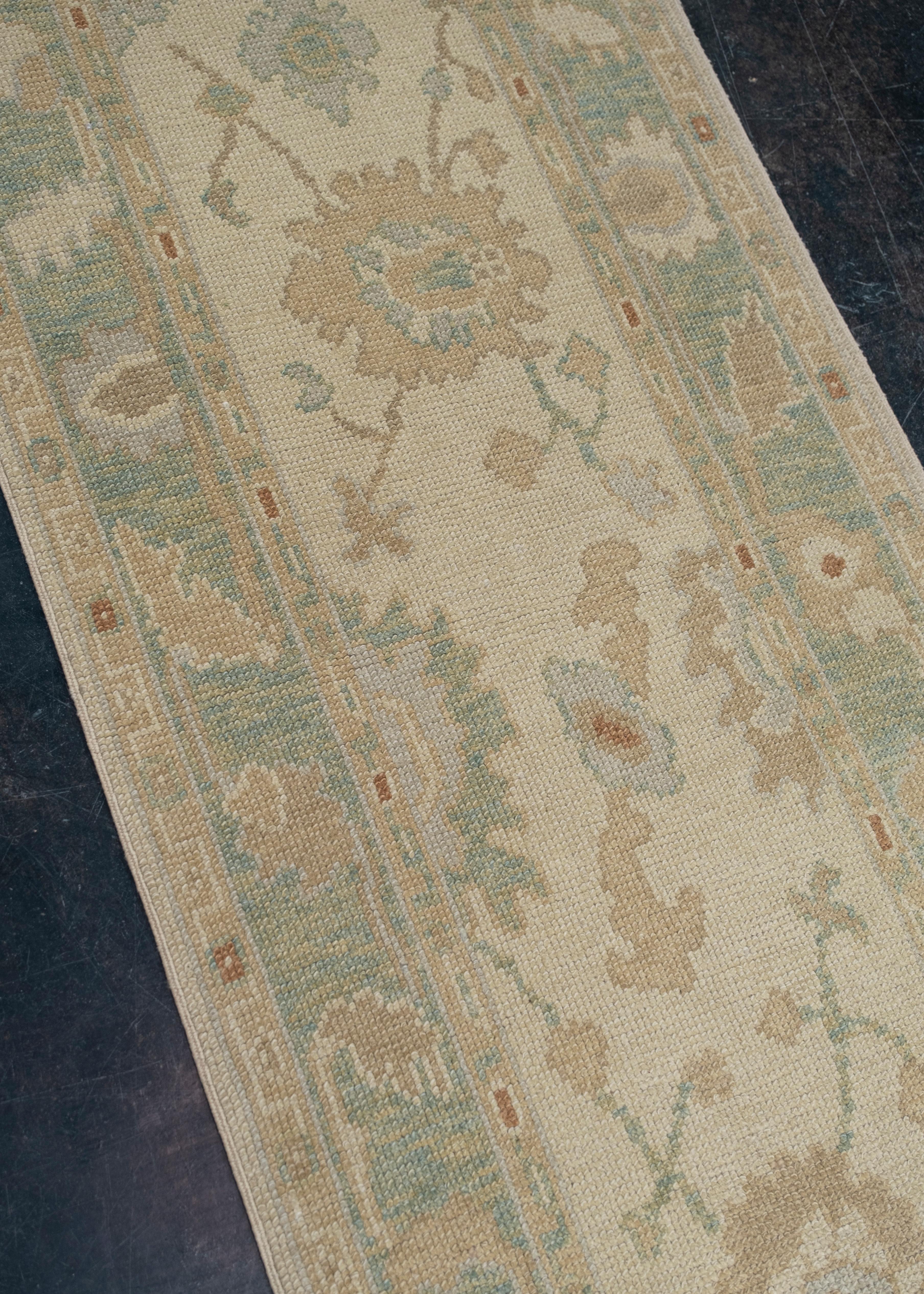 Tappeto Oushak turco Runner 2'5