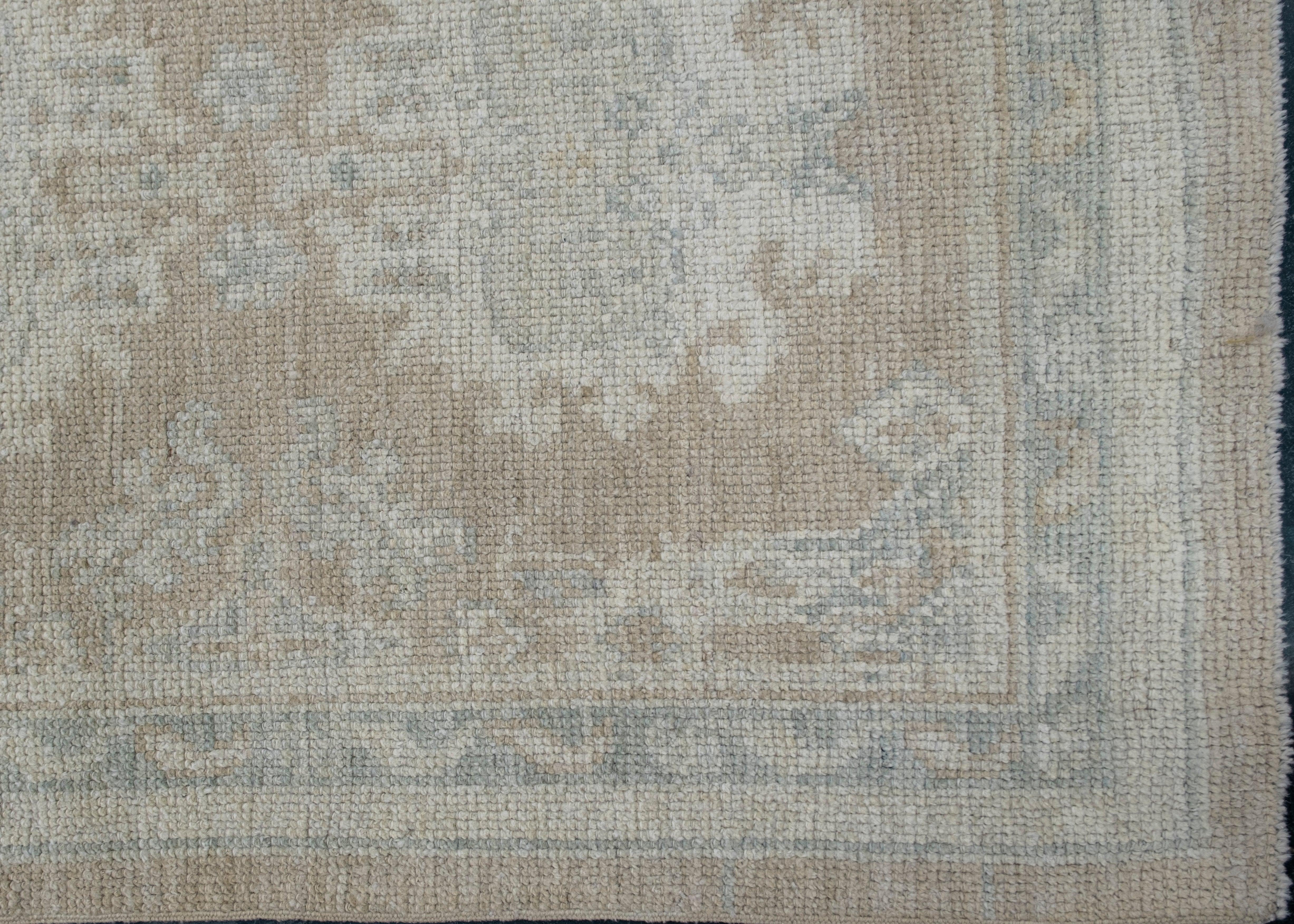 Oushak Rug Oriental Hand Knotted Turkish Oushak 3'1