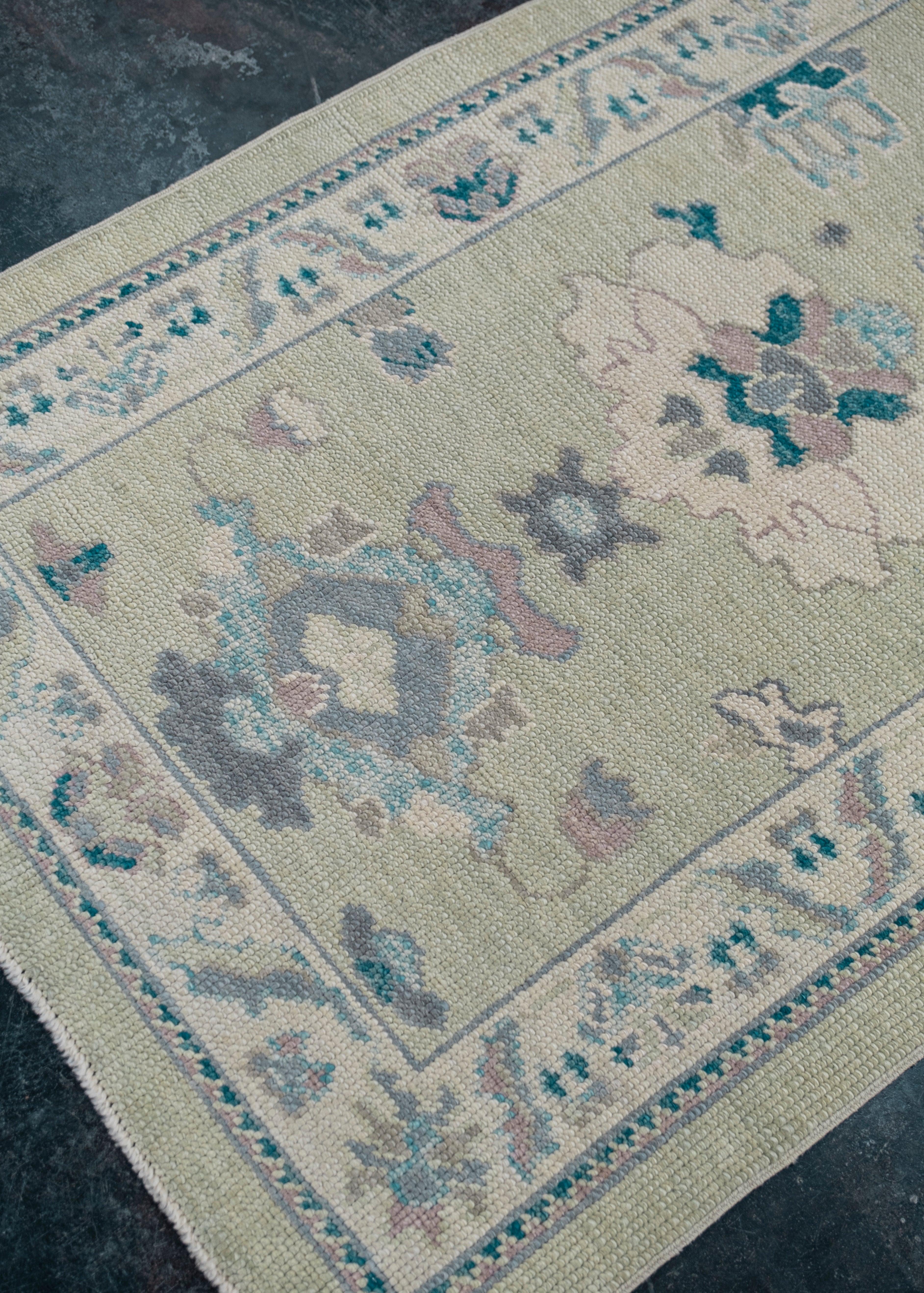 Tappeto Oushak turco Runner 2'9