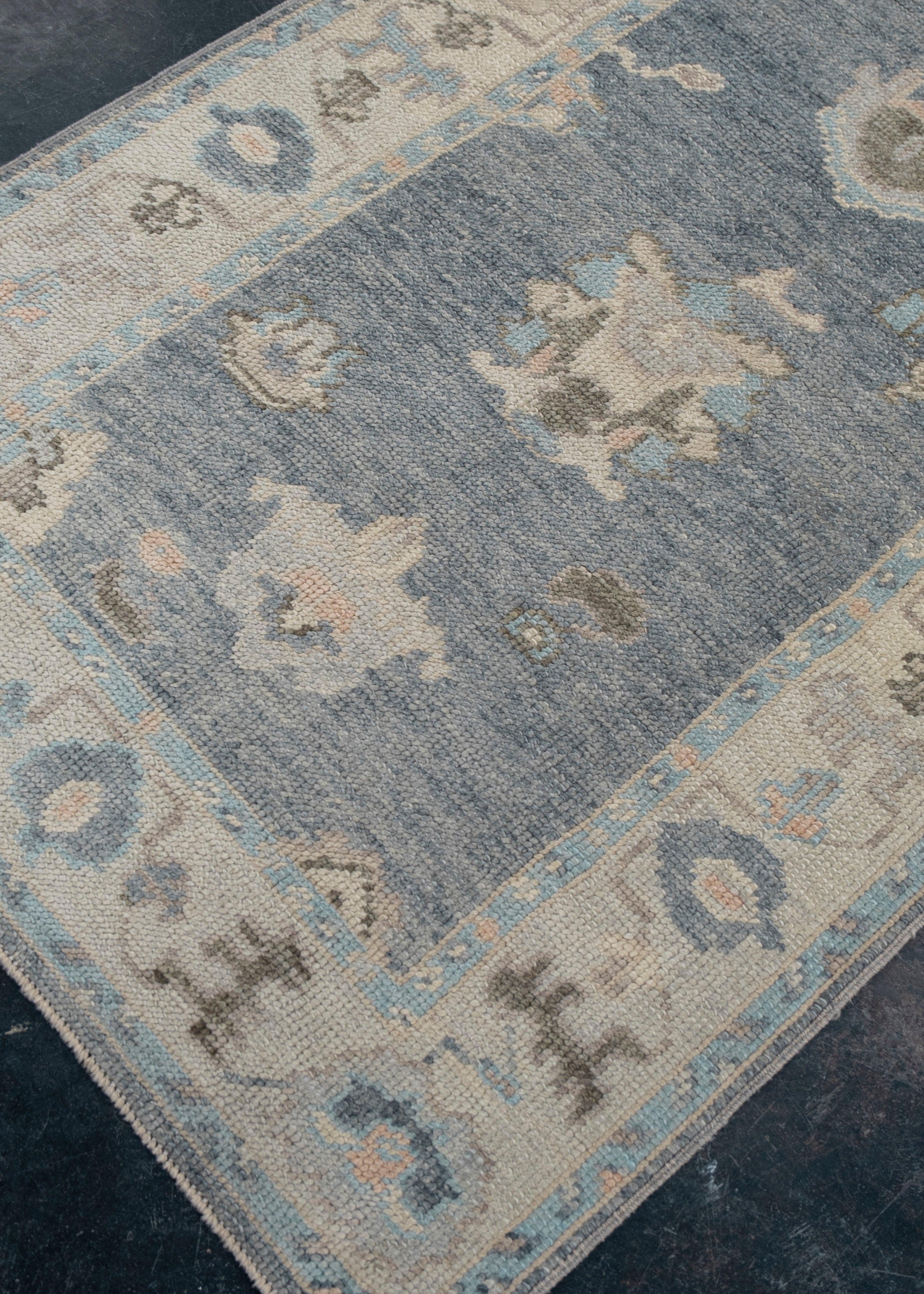 Türkischer Oushak-Teppich-Läufer 3' x 17'7