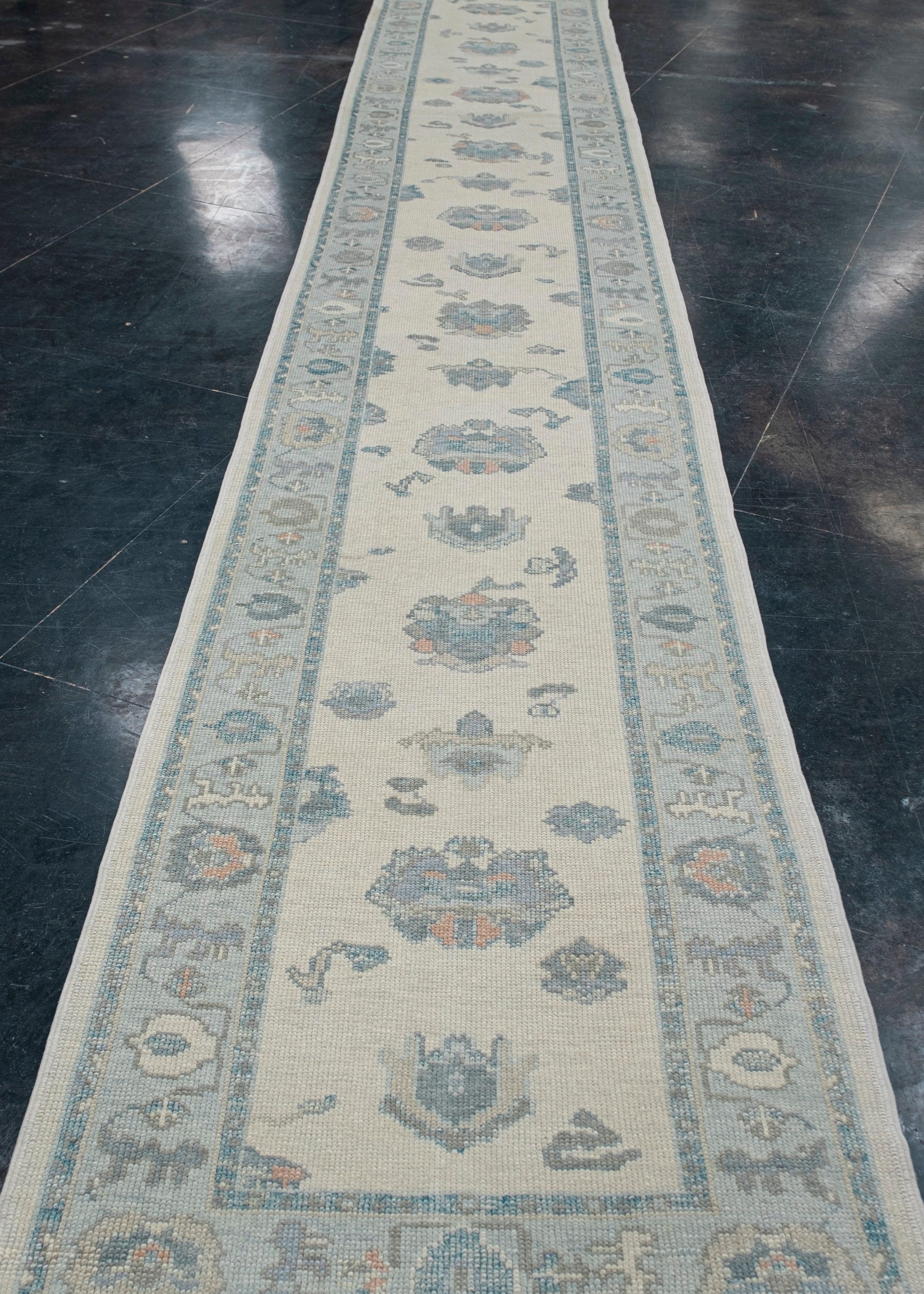 Turco Tappeto Oushak turco Runner 3'1