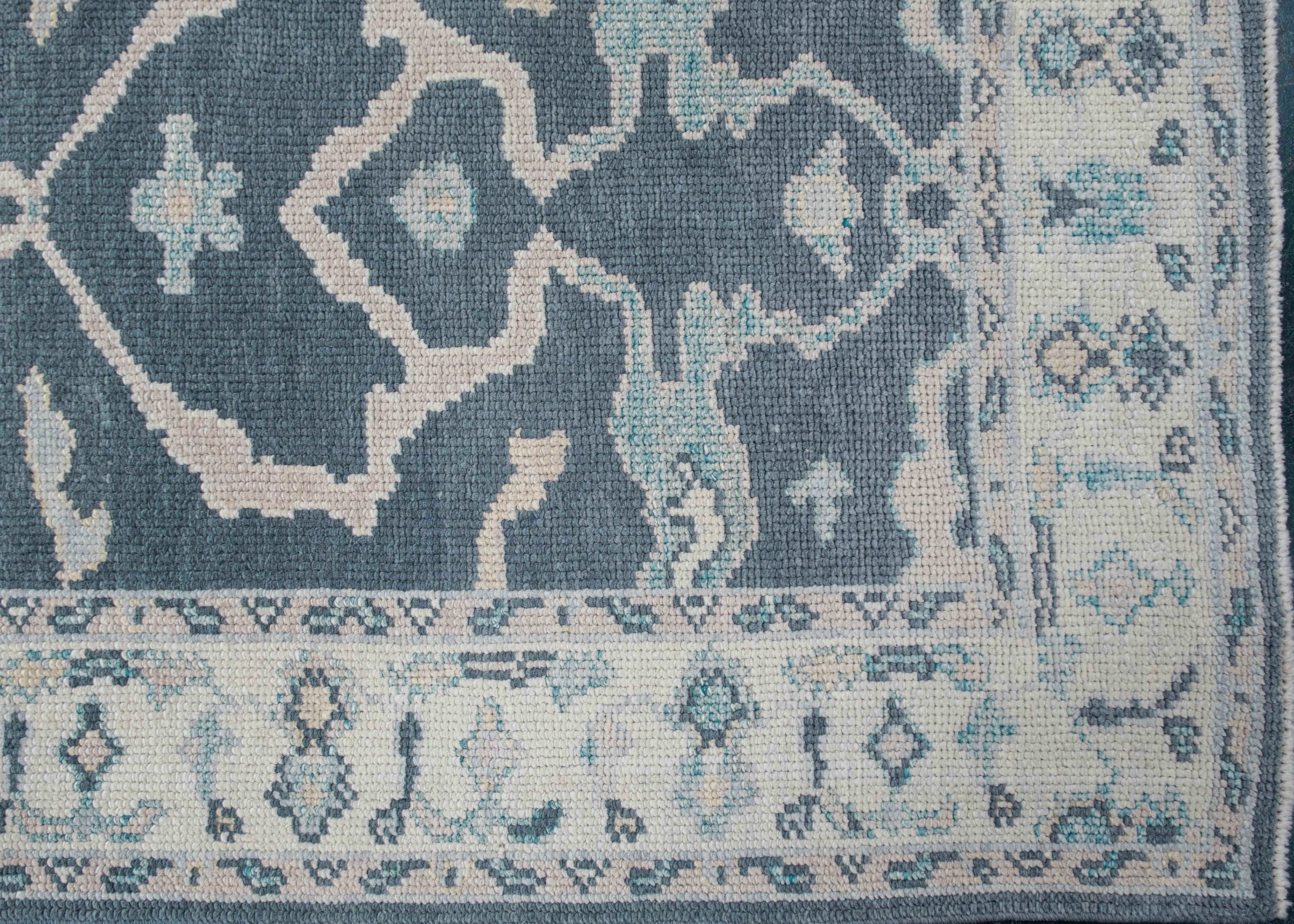 Oushak Rug Oriental Hand Knotted Turkish Oushak 8'8