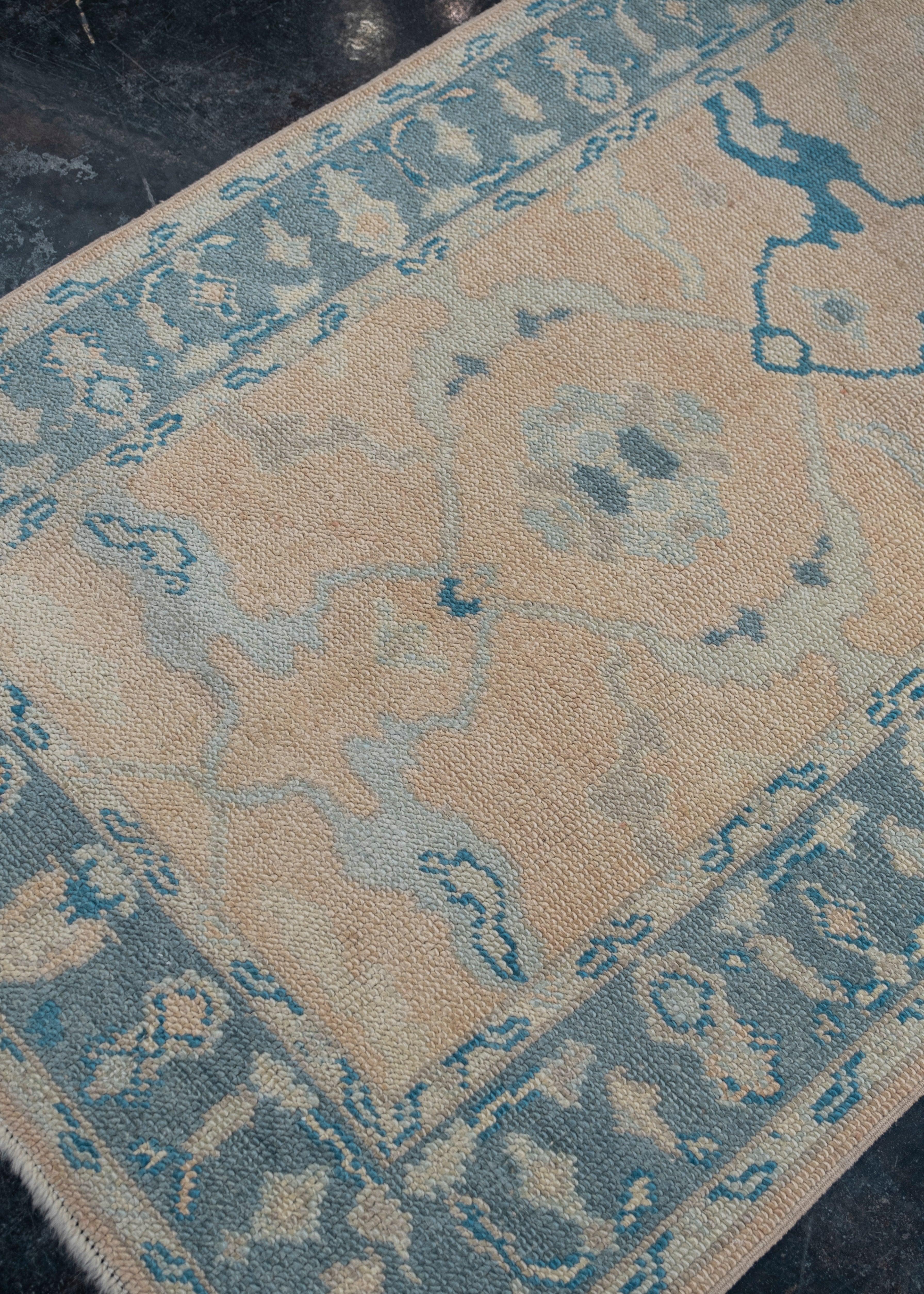 Contemporary Turkish Oushak Rug Runner 3'2