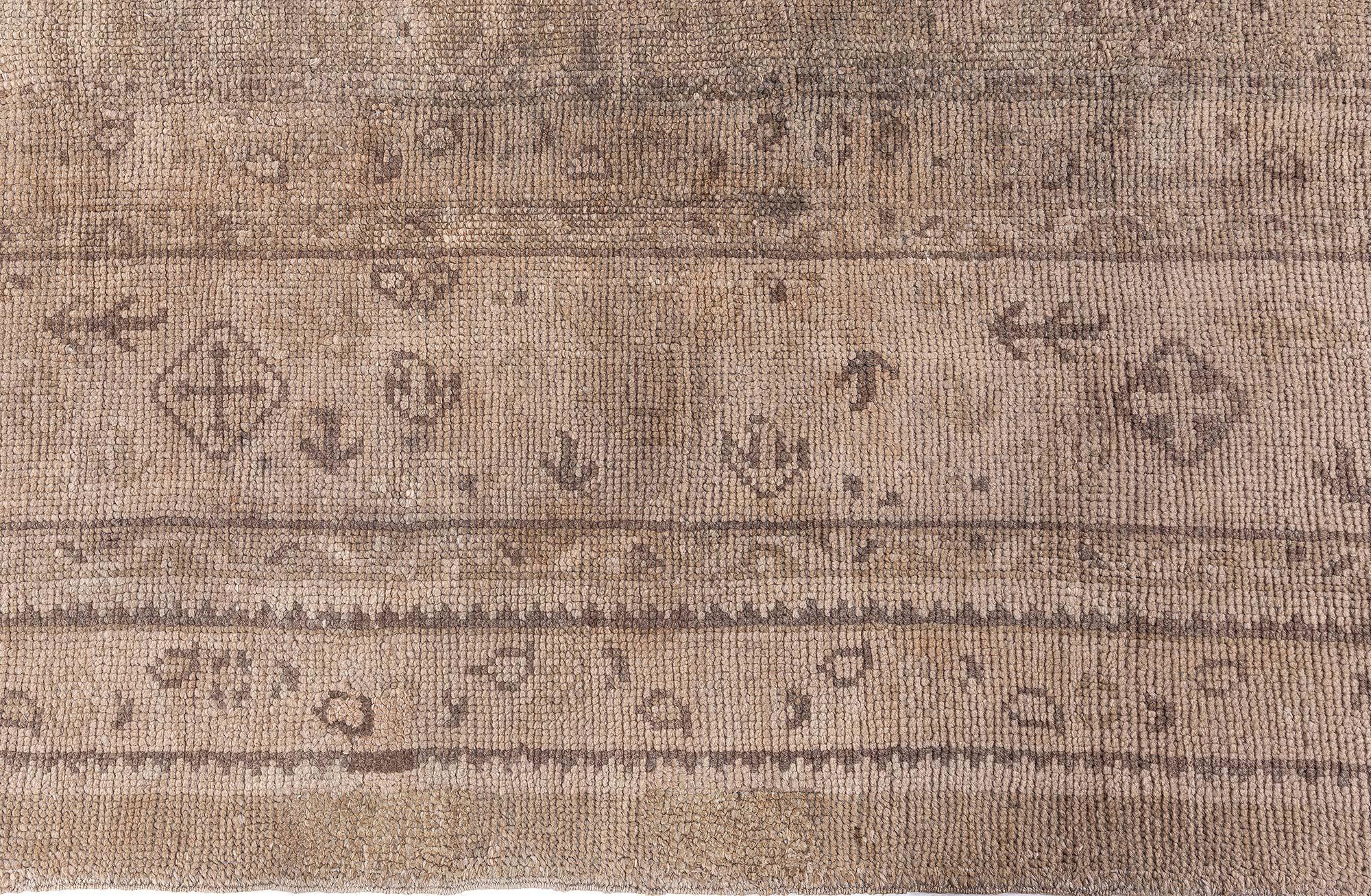 Noué à la main Tapis turc Oushak Doris Leslie Blau (taille ajustée) en vente