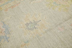 Turkish Oushak Rug Soft Pastel Floral Handwoven Wool 5'1" x 6'11"