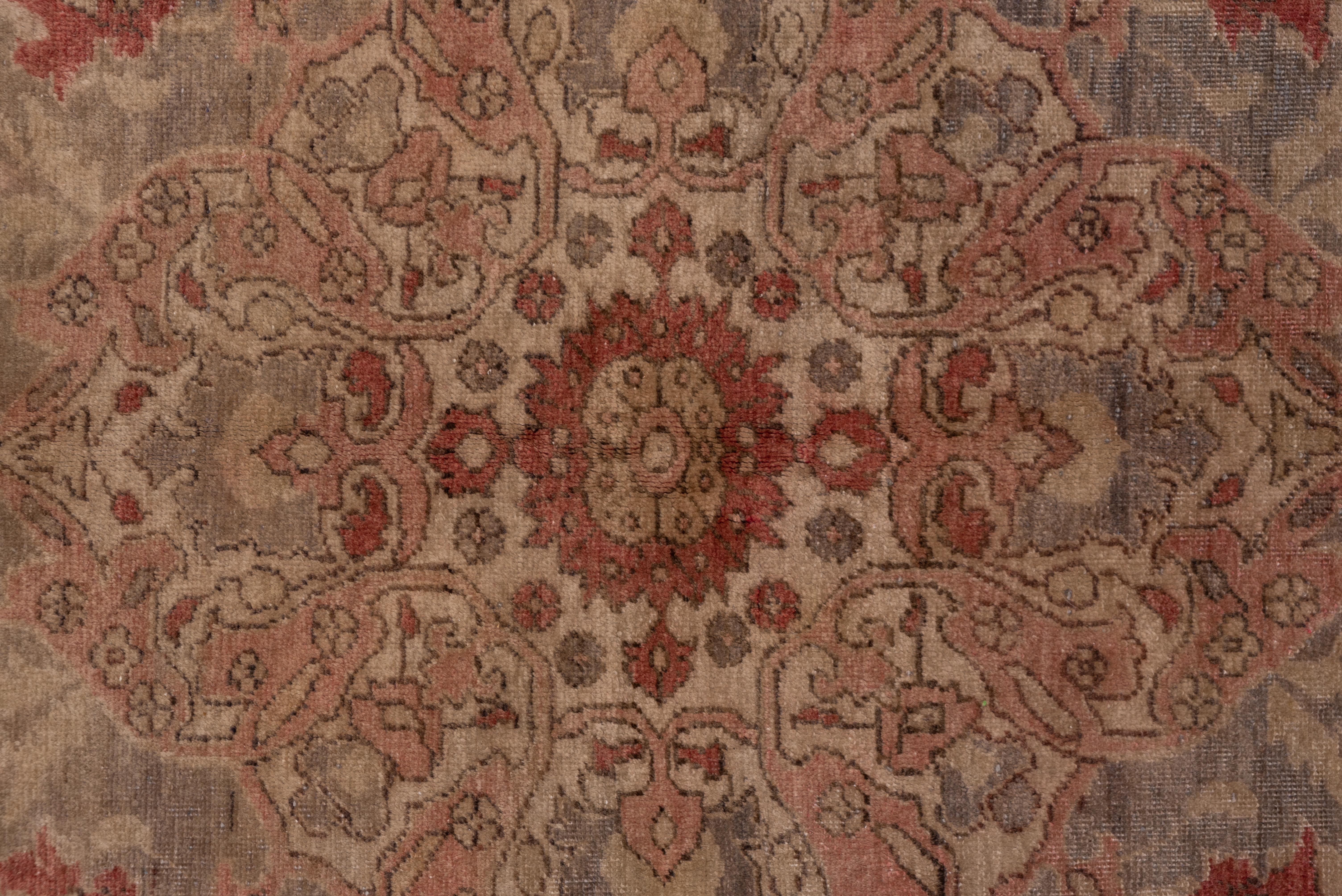 Hand-Knotted Turkish Oushak Rug, Warm Tones For Sale