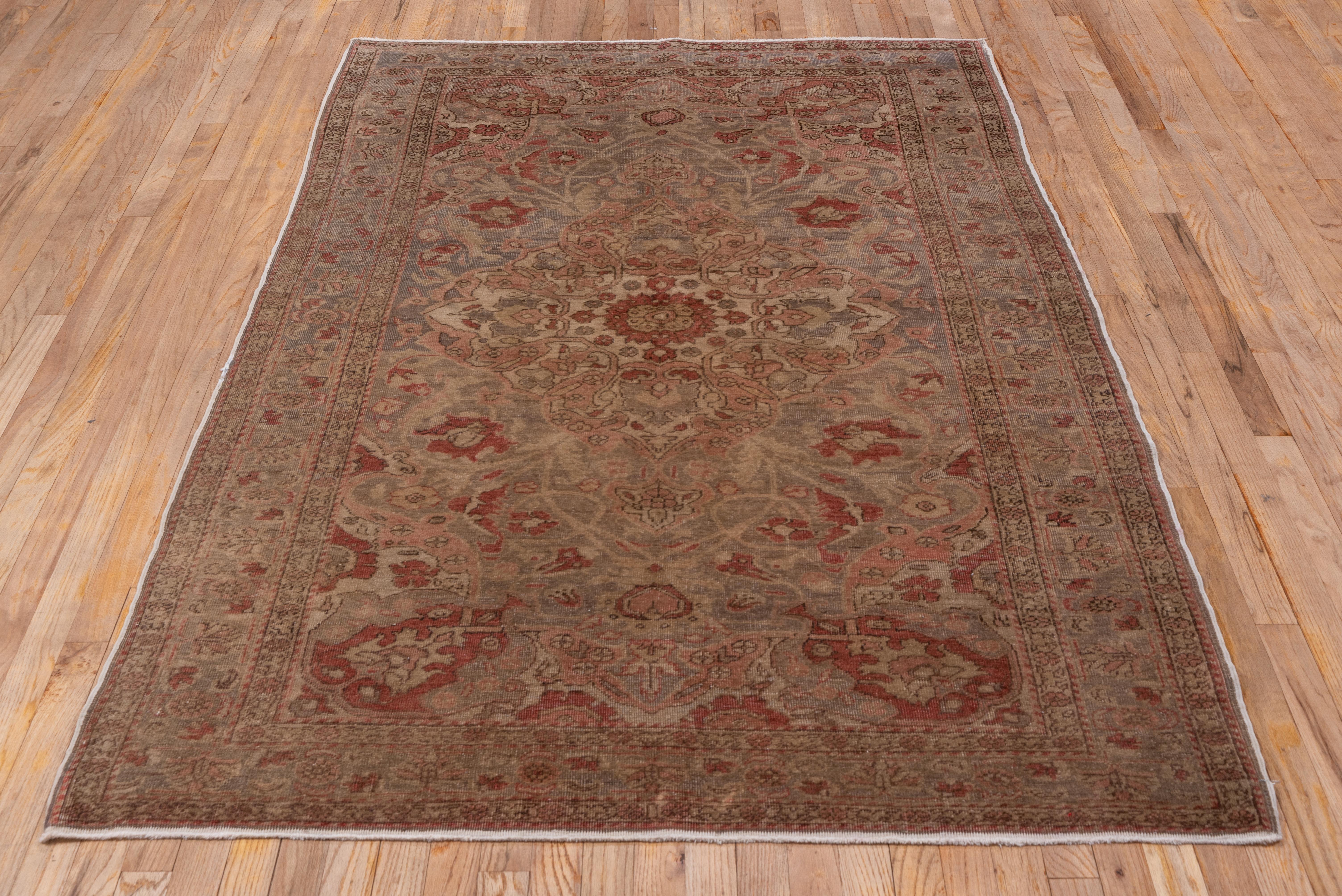 Turkish Oushak Rug, Warm Tones In Good Condition For Sale In New York, NY