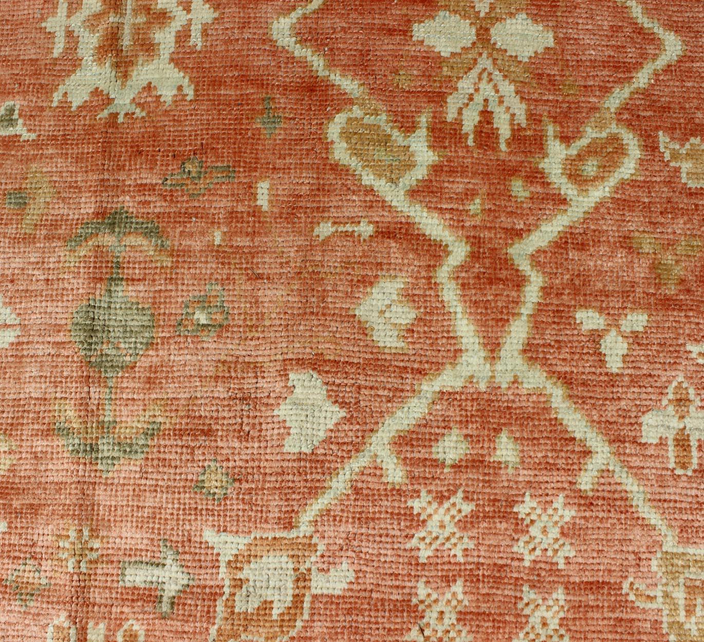 Tapis turc Oushak avec laine angora de Keivan Woven Arts en vente 3