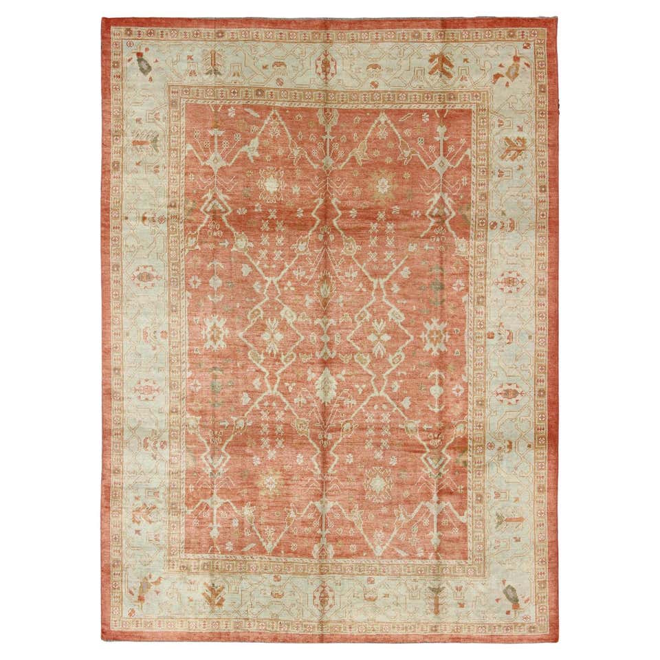 Angora Wool Oushak Rug For Sale at 1stDibs