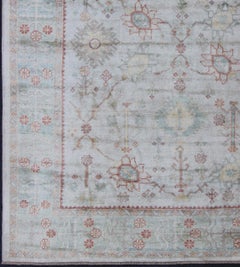 Keivan Woven Arts, En-3264, Turkish Oushak Rug- 9′4″ × 11′4″