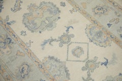 Turkish Oushak Runner 21st Century Soft Blue Handmade Wool Rug 3'11" x 14'8"