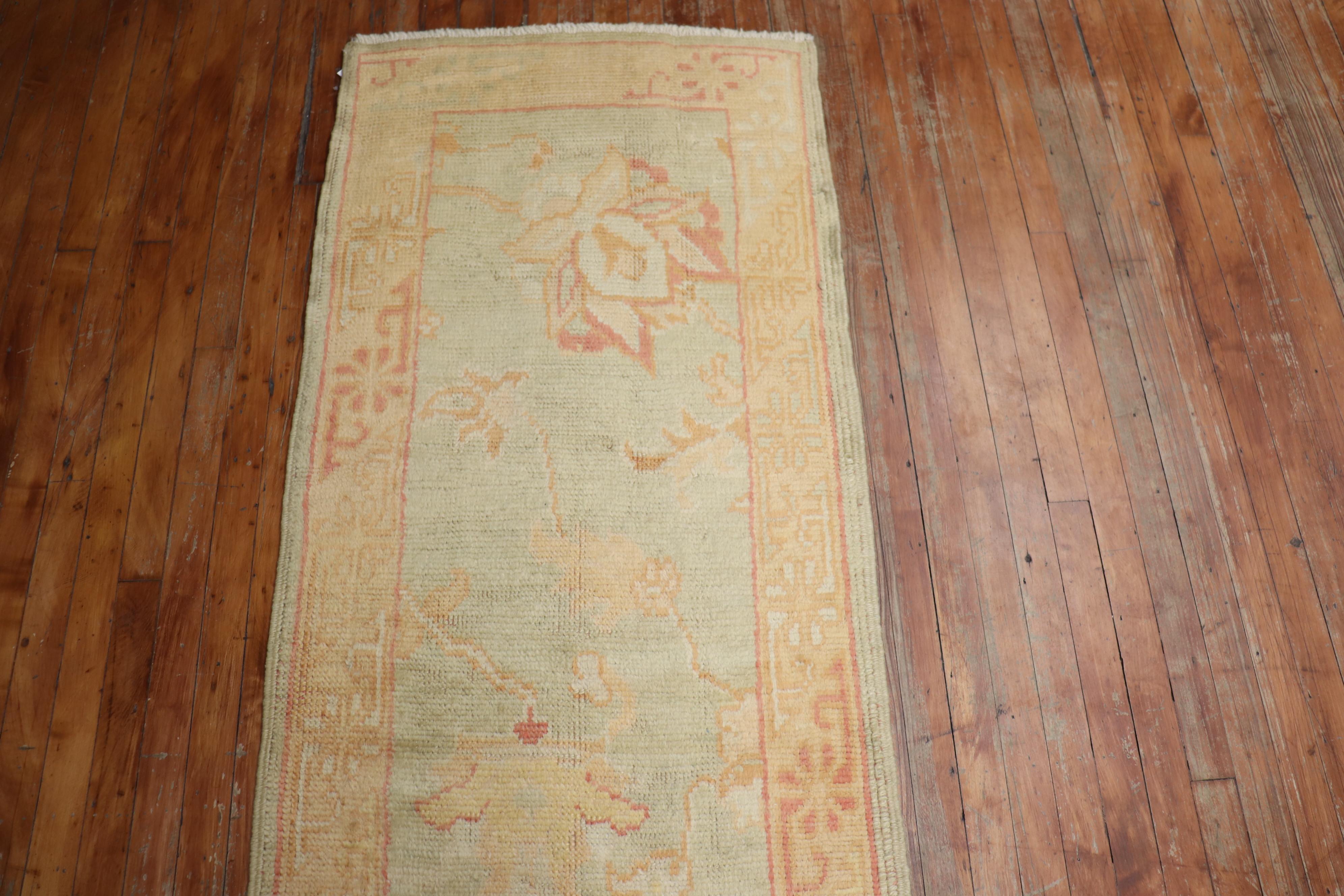 Tapis de couloir turc Oushak en vente 4