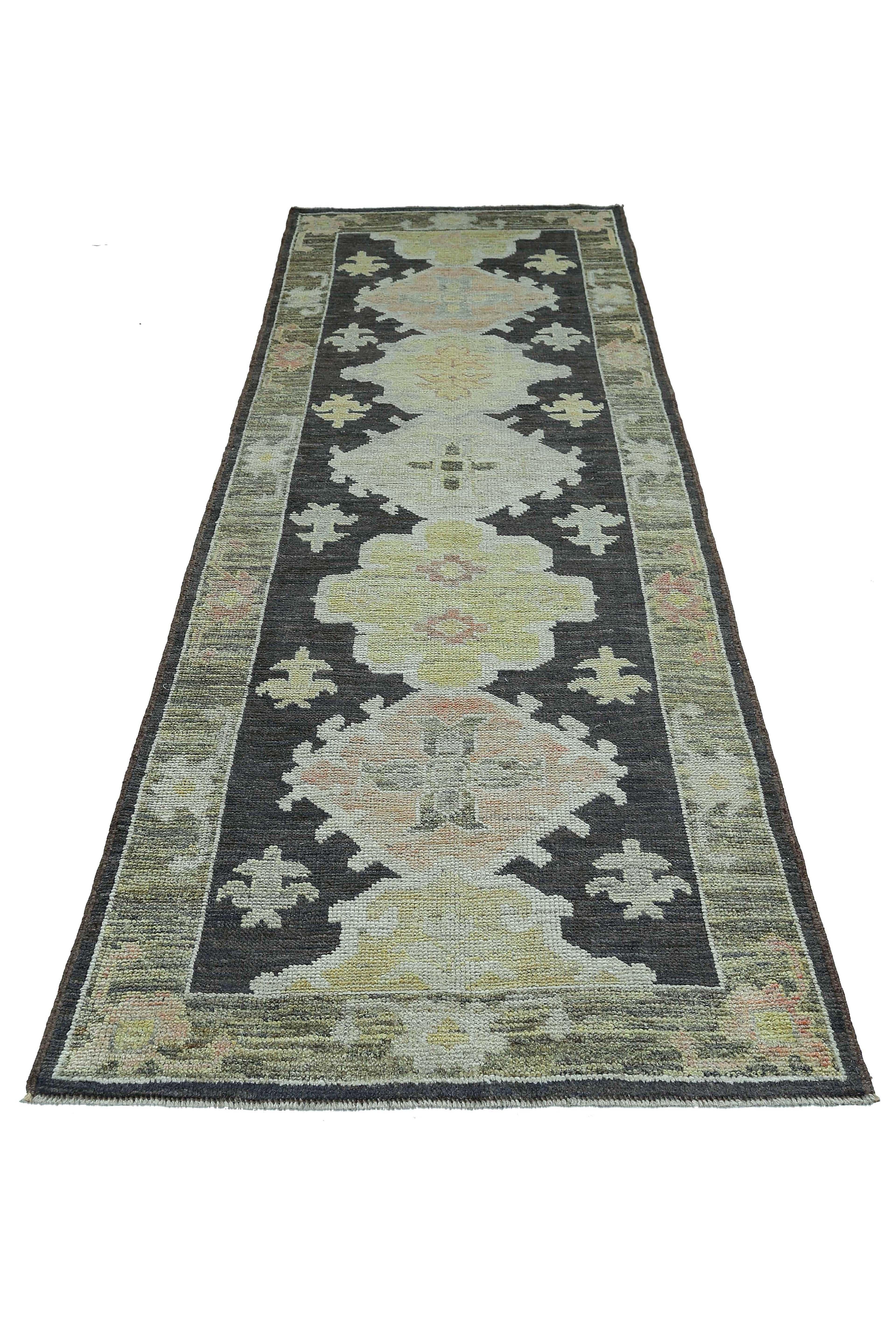 Turkish Oushak Runner In New Condition For Sale In Dallas, TX