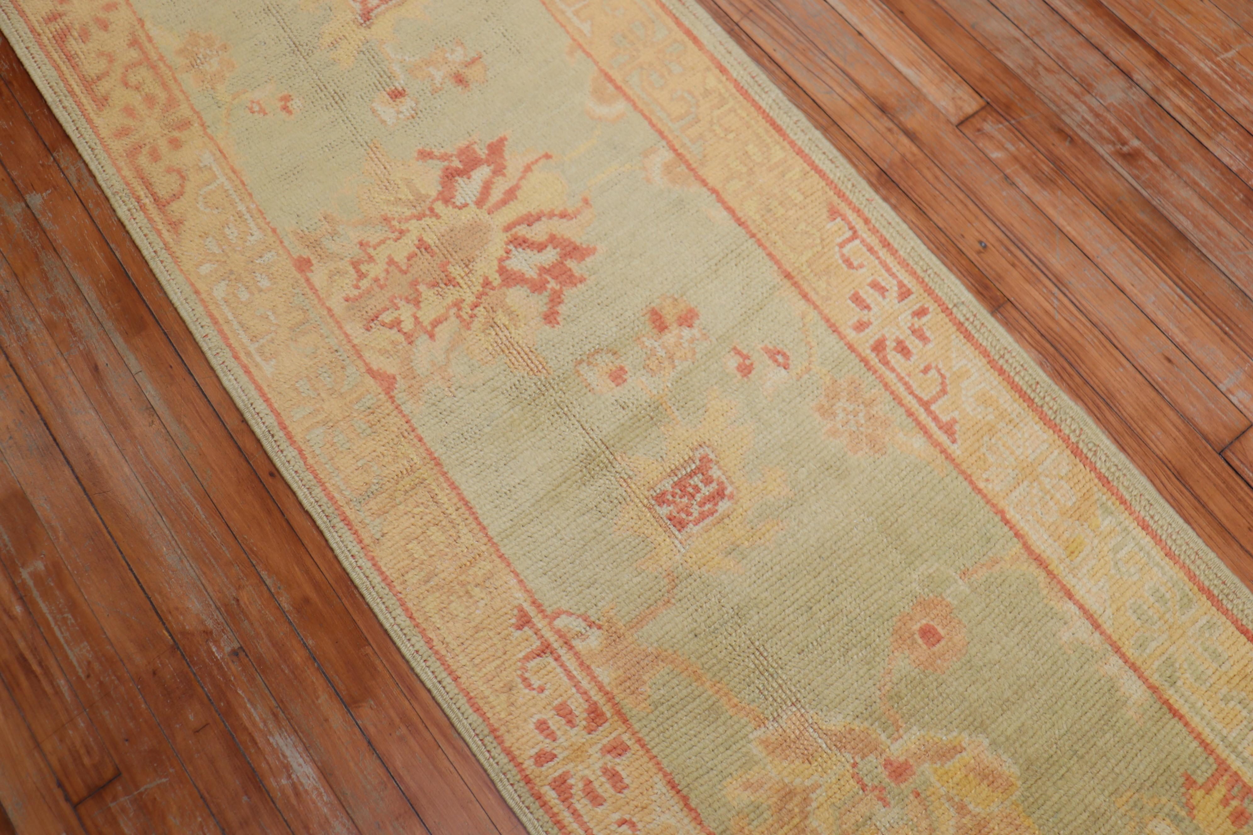 Turkish Oushak Runner For Sale 1