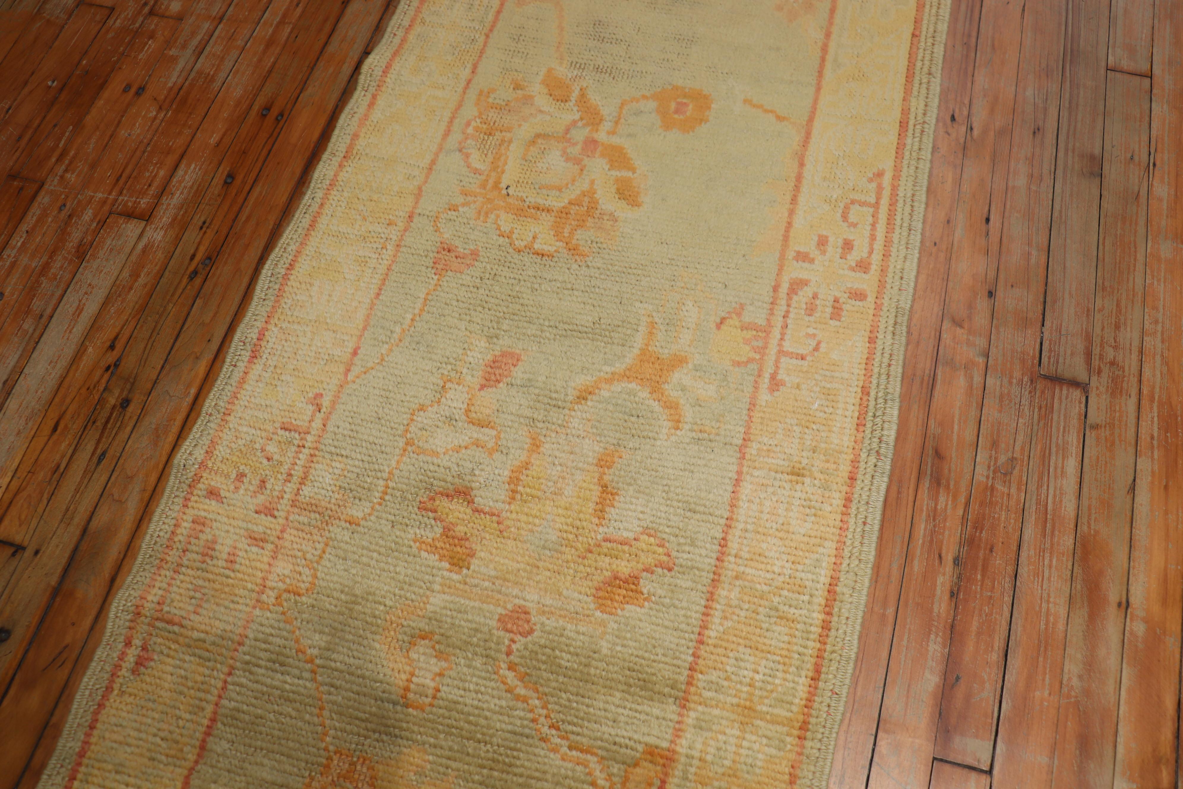 Tapis de couloir turc Oushak en vente 2