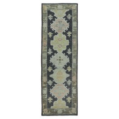 Alfombra de Afganistán Oushak Circa 1990 - Lana Marrón Verde Design - 95466
