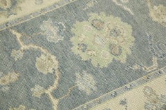 Tapis de couloir turc Oushak tissé à la main, motif floral bleu 2'11" x 13'3"