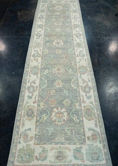 Turkish Oushak Runner Rug 2'10" x 10' #17962