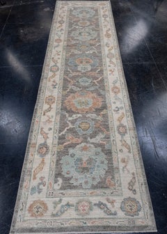 Turkish Oushak Runner Rug 2'10" x 10'2" #16027