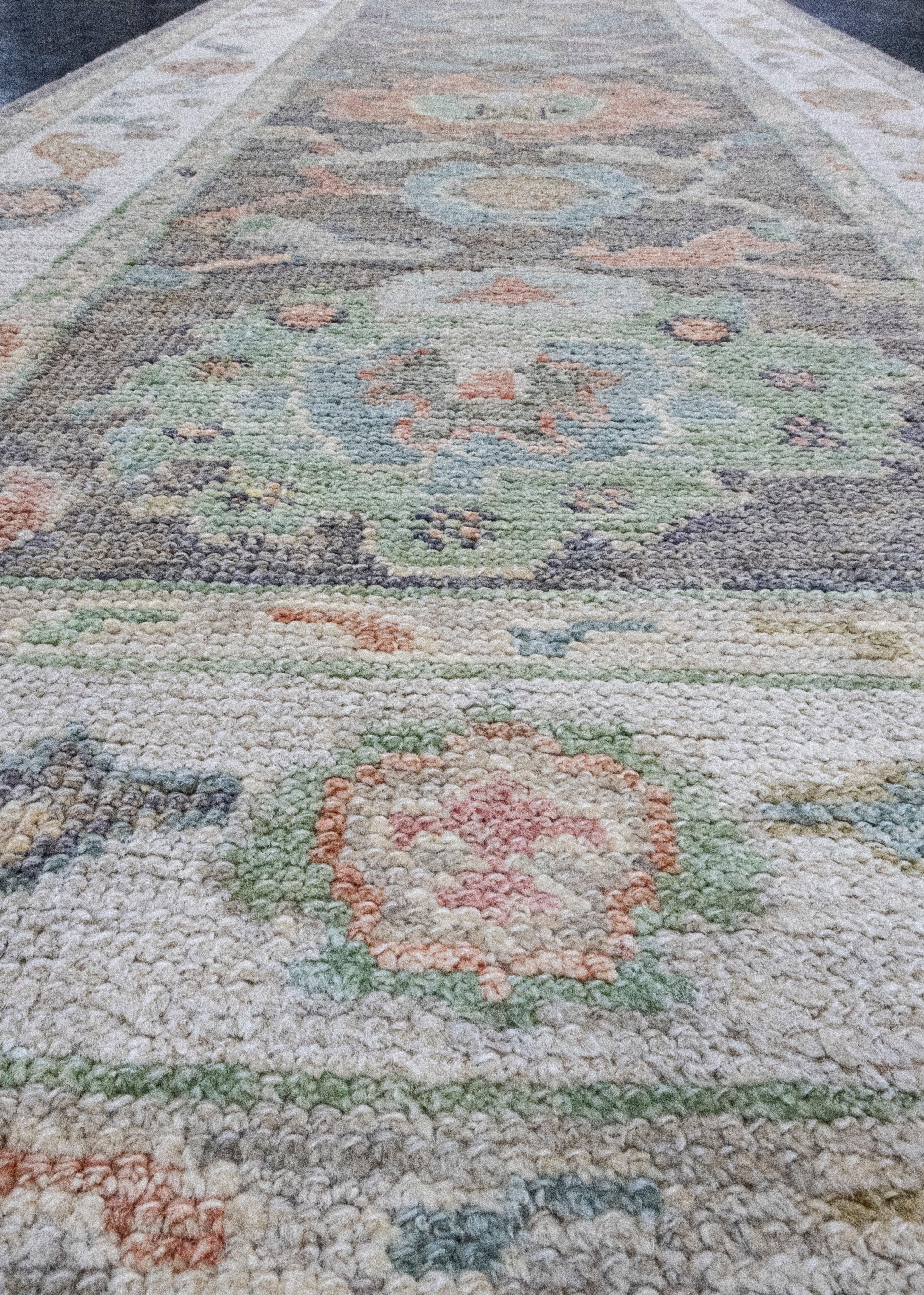 Tappeto Oushak Runner Turco 2'10