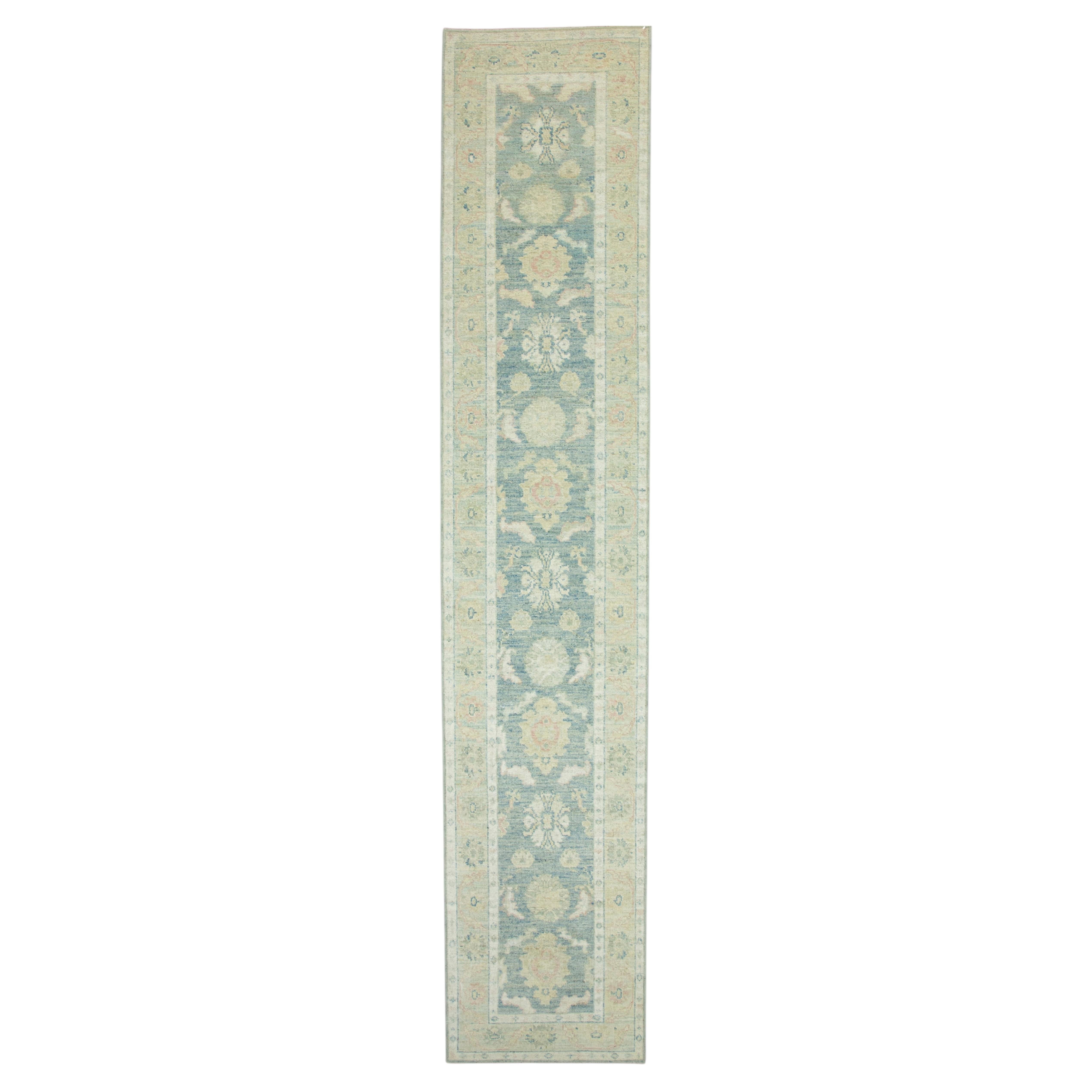 Turkish Oushak Runner Rug 2'10" x 14'3" #17809