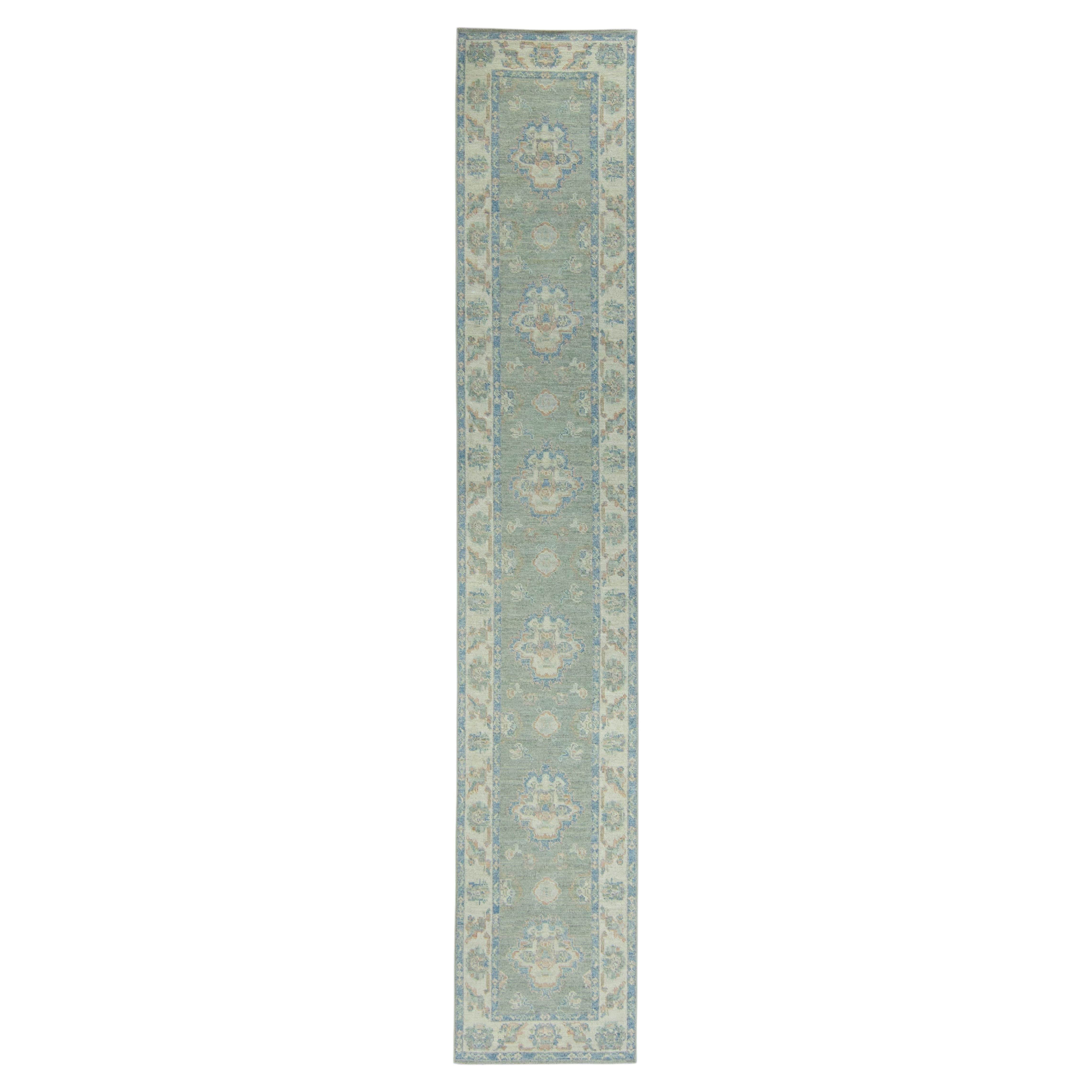 Turkish Oushak Runner Rug 2'10" x 16'1" #17746
