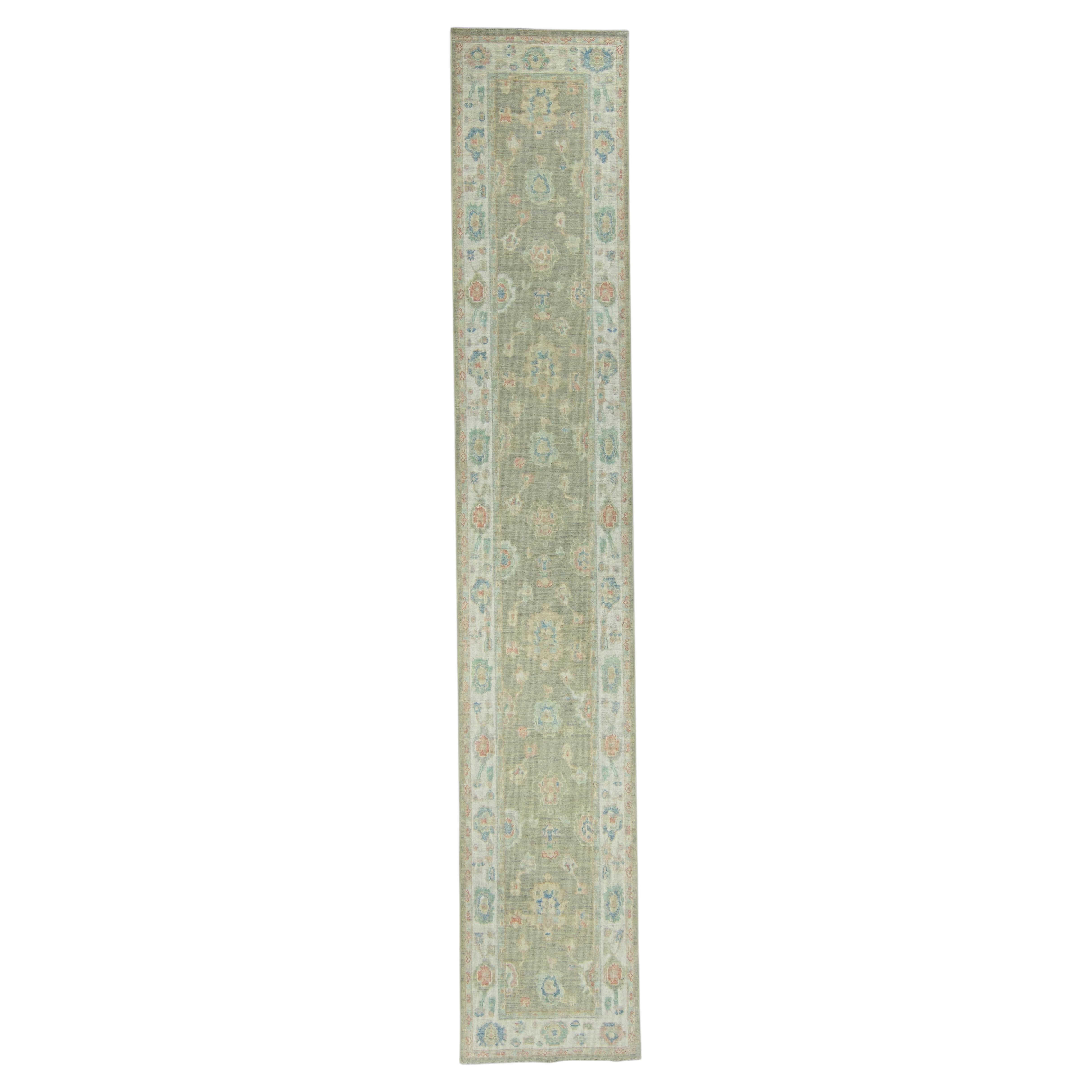 Turkish Oushak Runner Rug 2'10" x 16'3" #17821