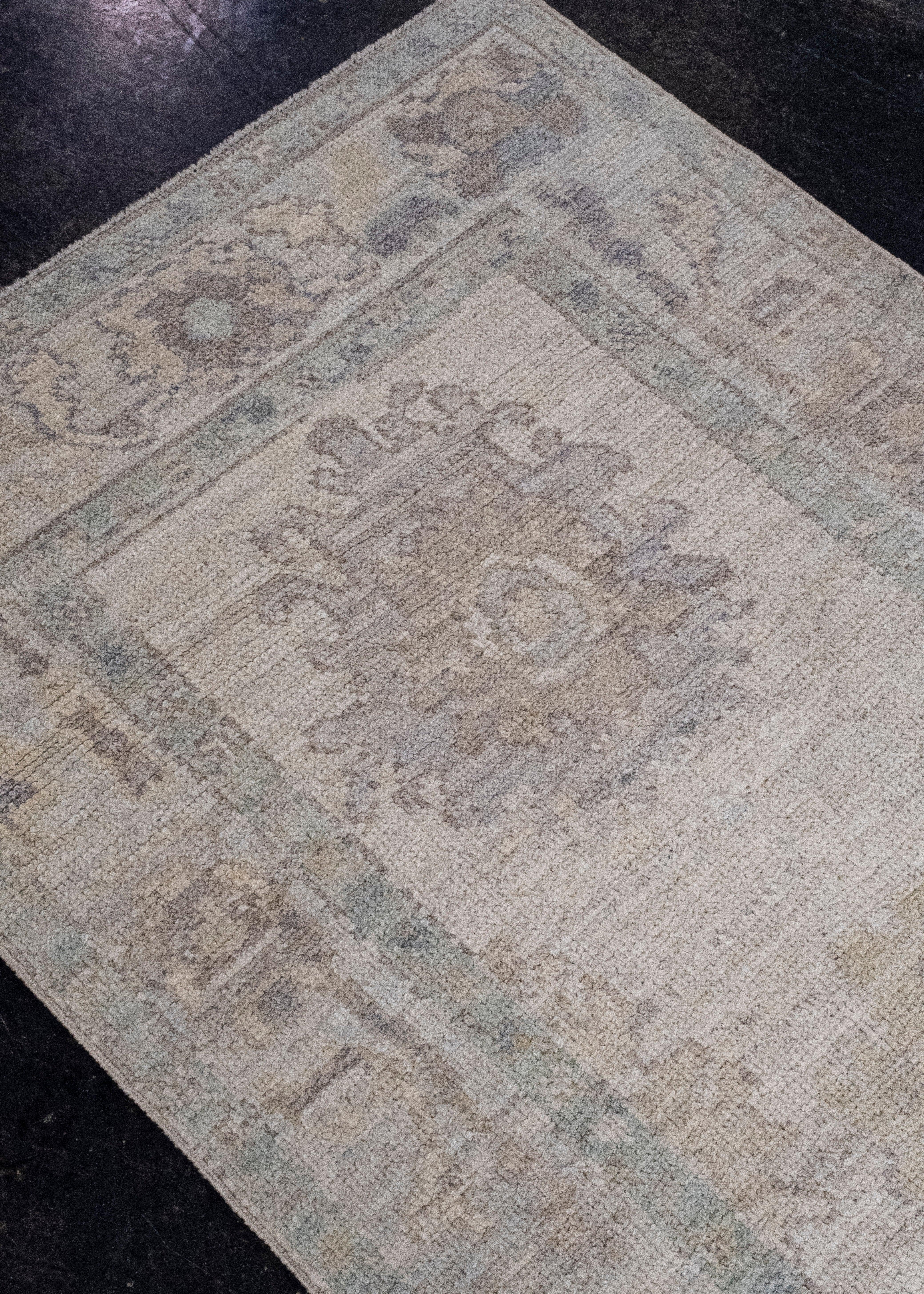 Tappeto Oushak Runner turco 2'10