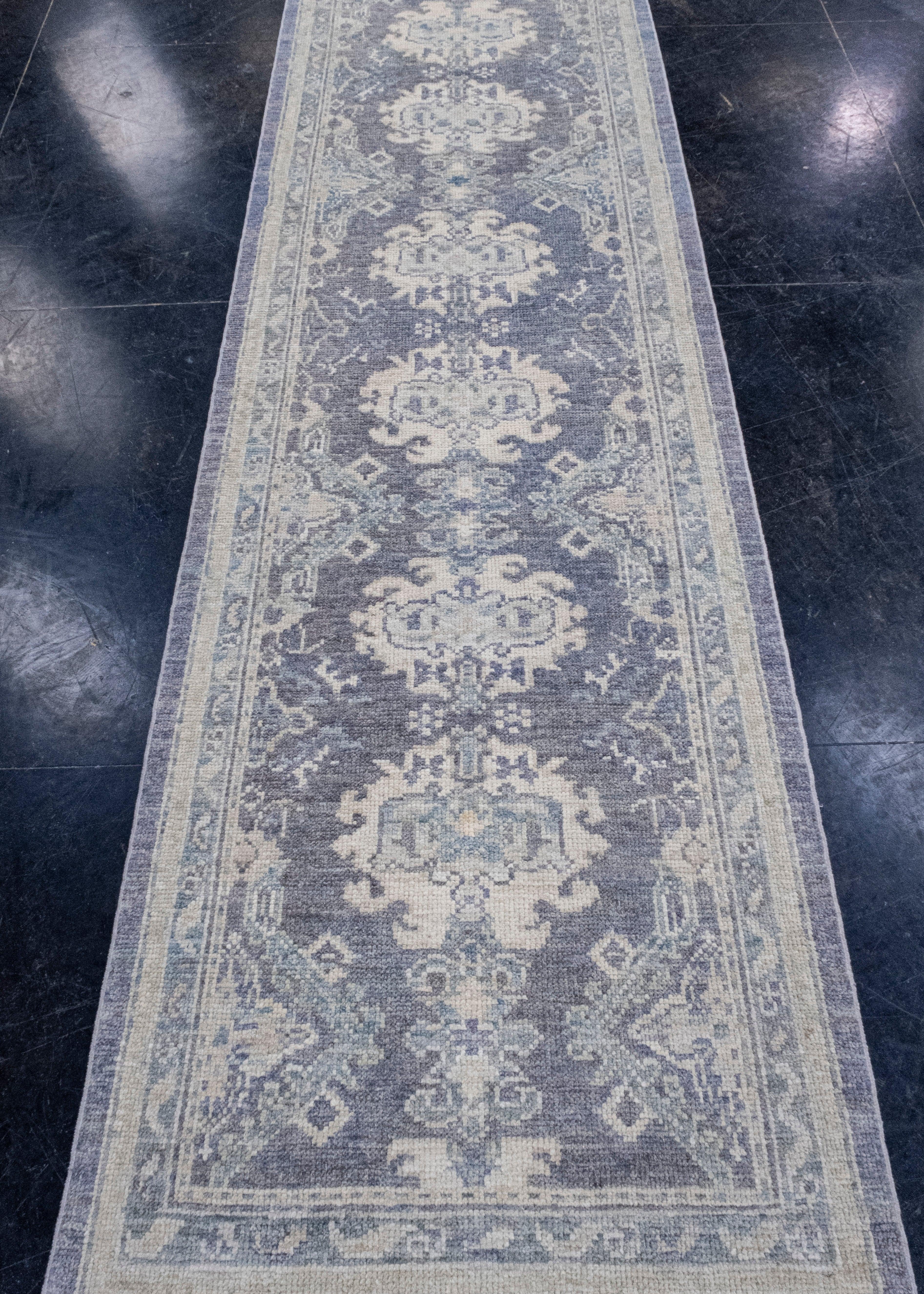 Turkish Oushak Runner Rug 2'10