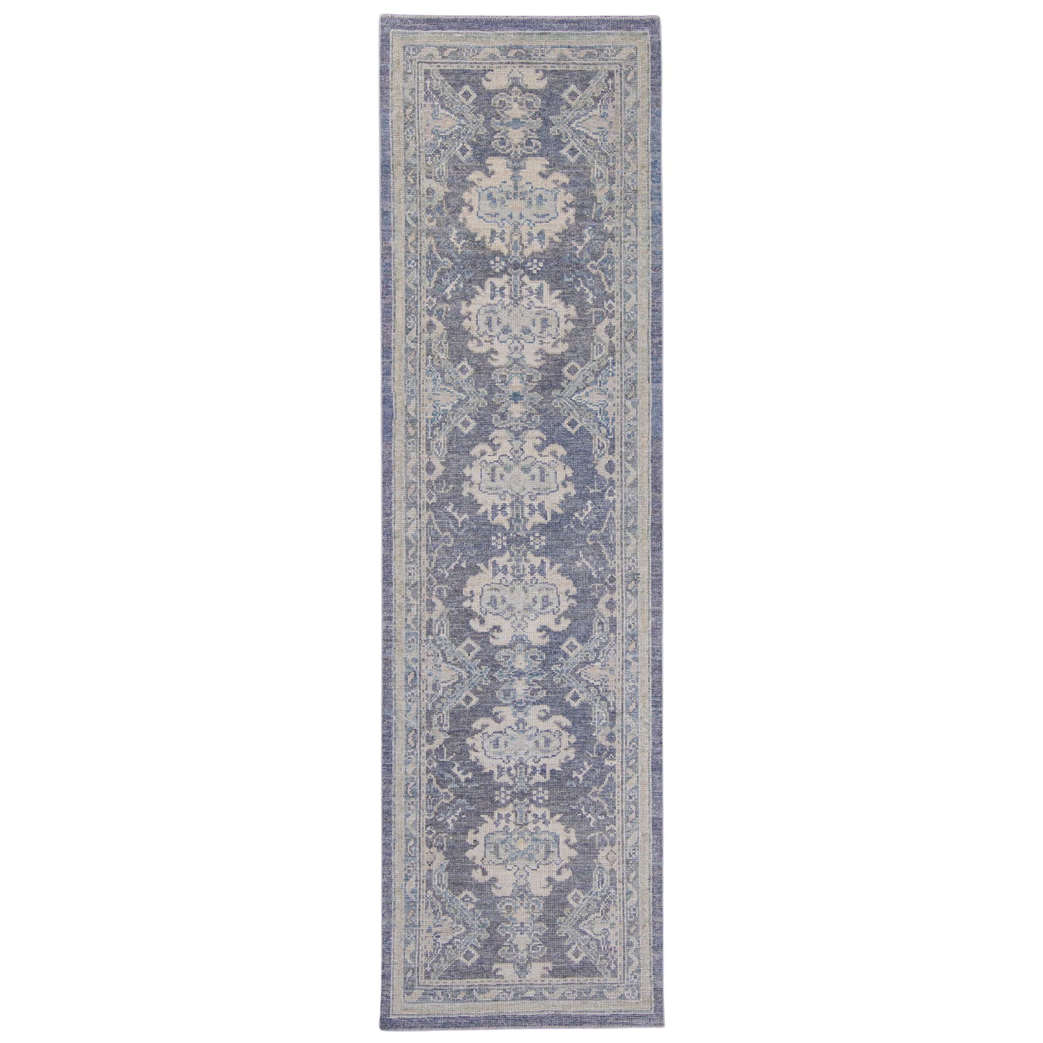 Tapis de couloir turc Oushak 2'10" x 9'11" #16292
