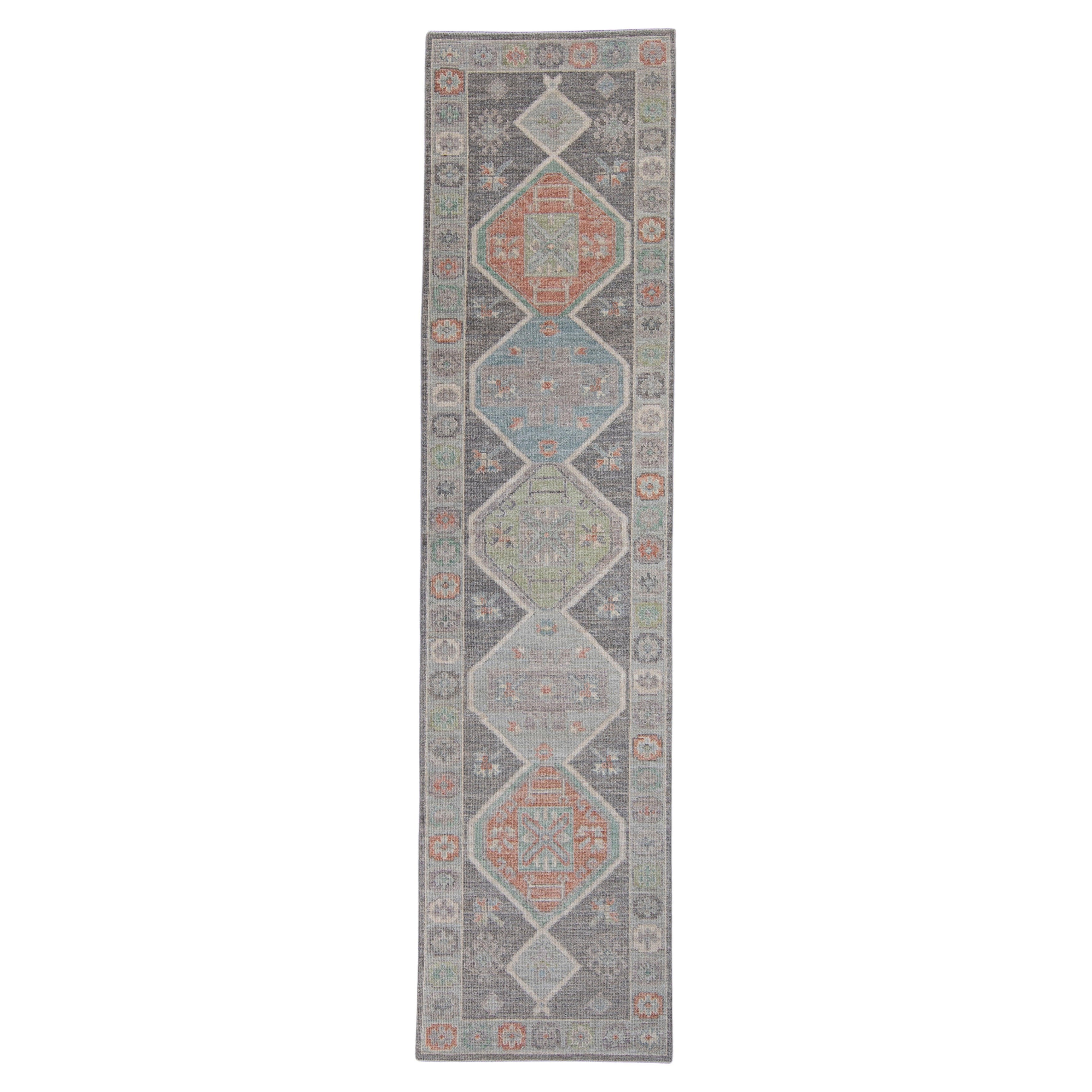 Tappeto Oushak Runner Turco 2'11" x 12' #16163