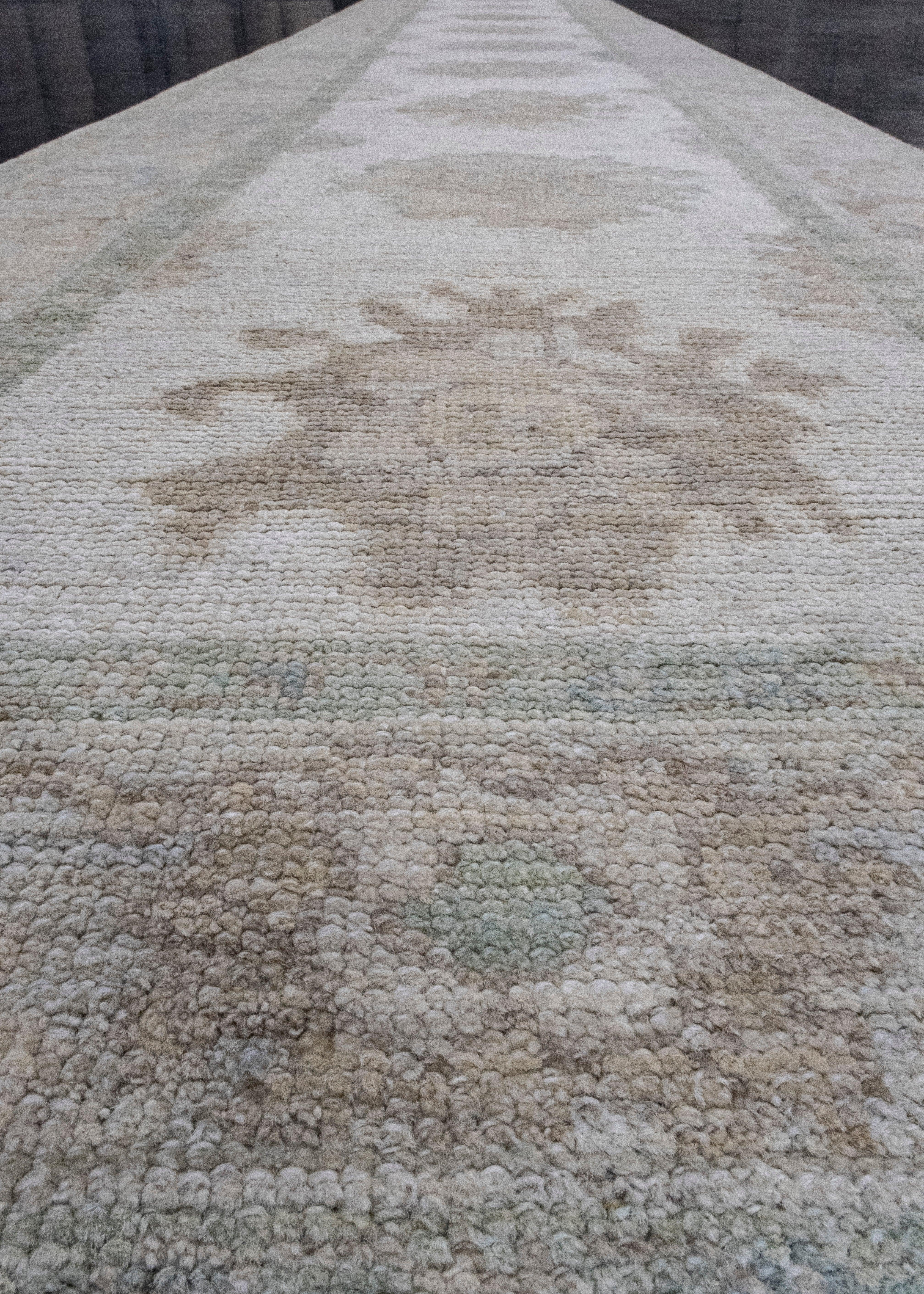 Tappeto Oushak Runner Turco 2'11