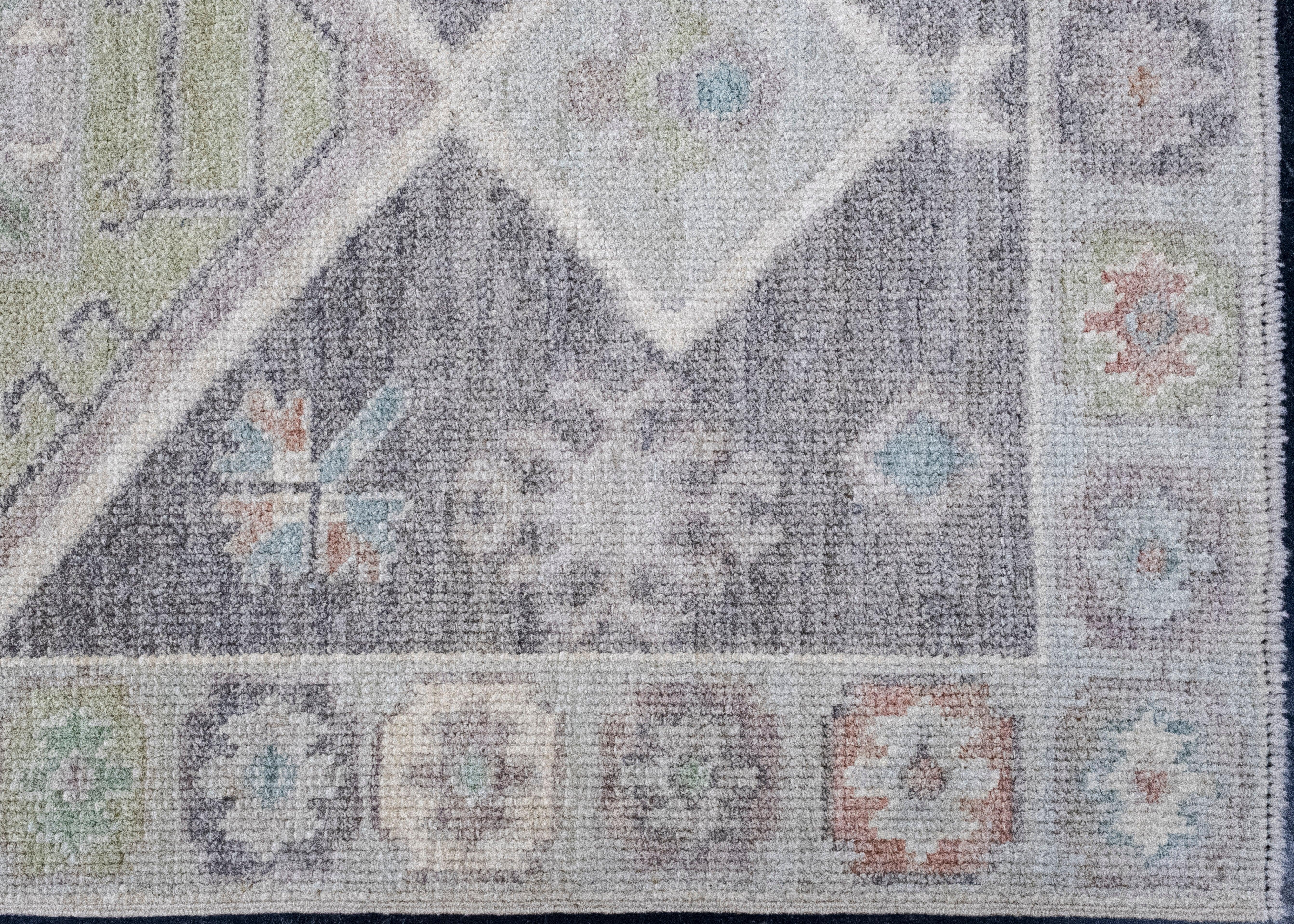 Turkish Oushak Runner Rug 2'11