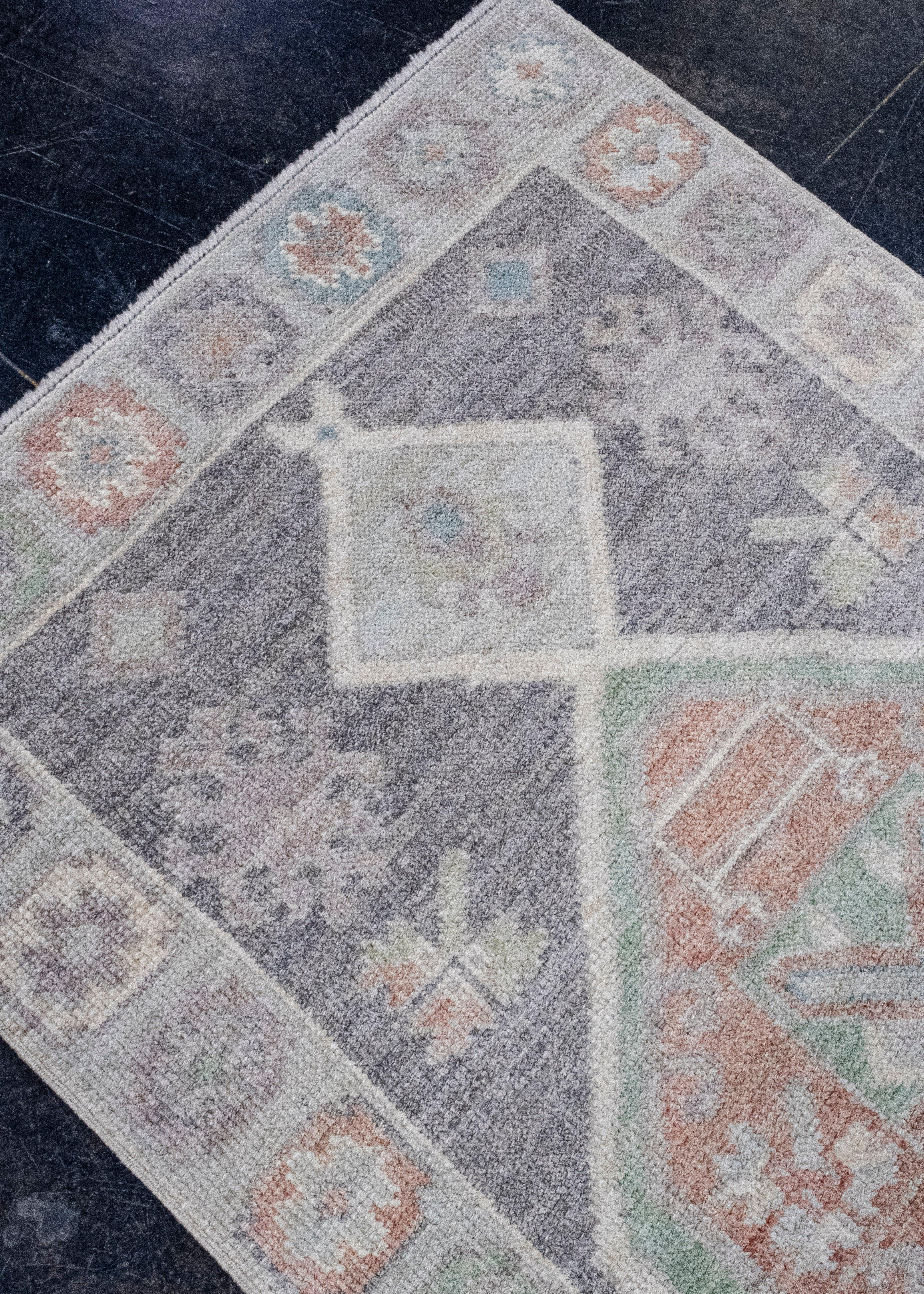 Contemporary Turkish Oushak Runner Rug 2'11