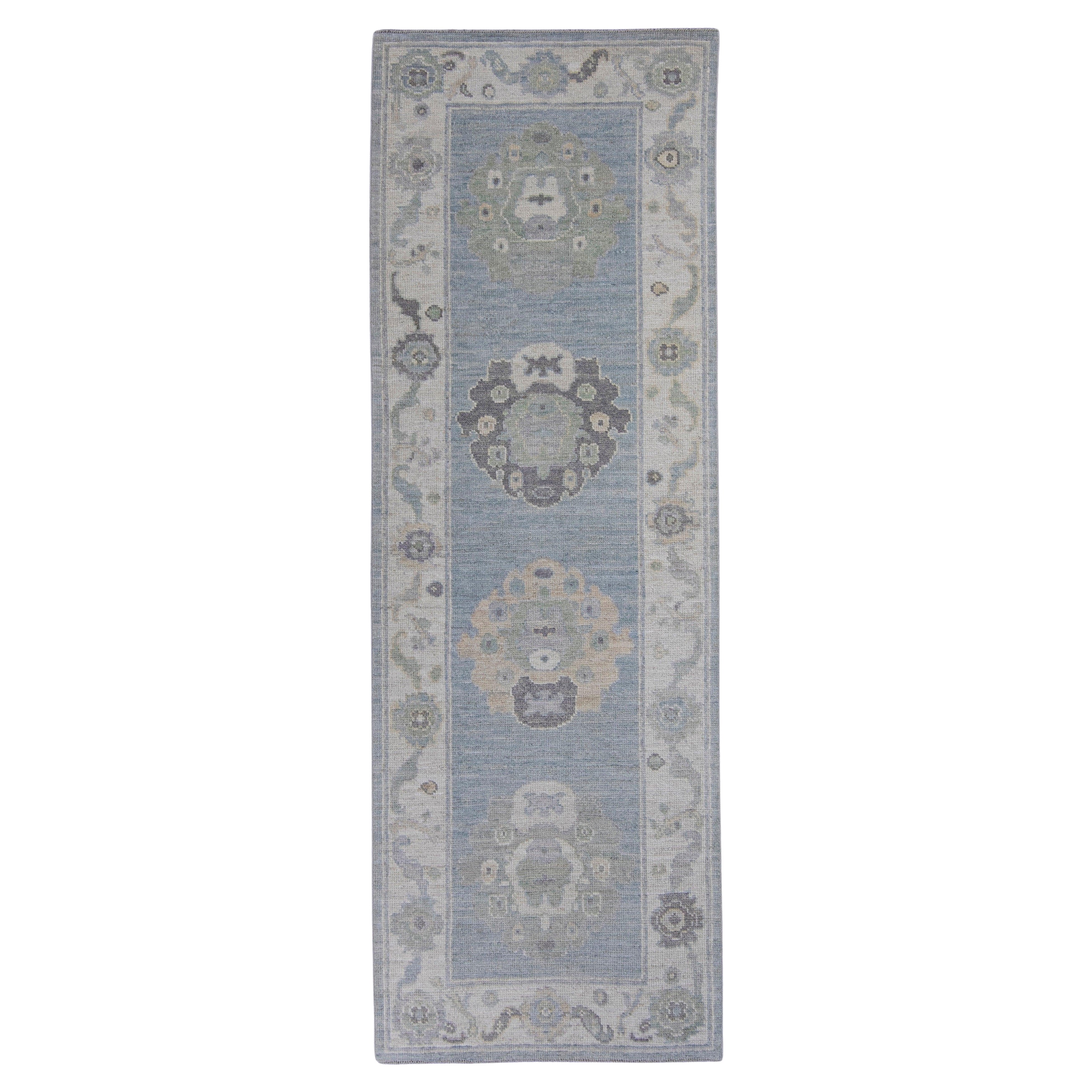 Tappeto Oushak Runner turco 2'11" x 8'6" #16228